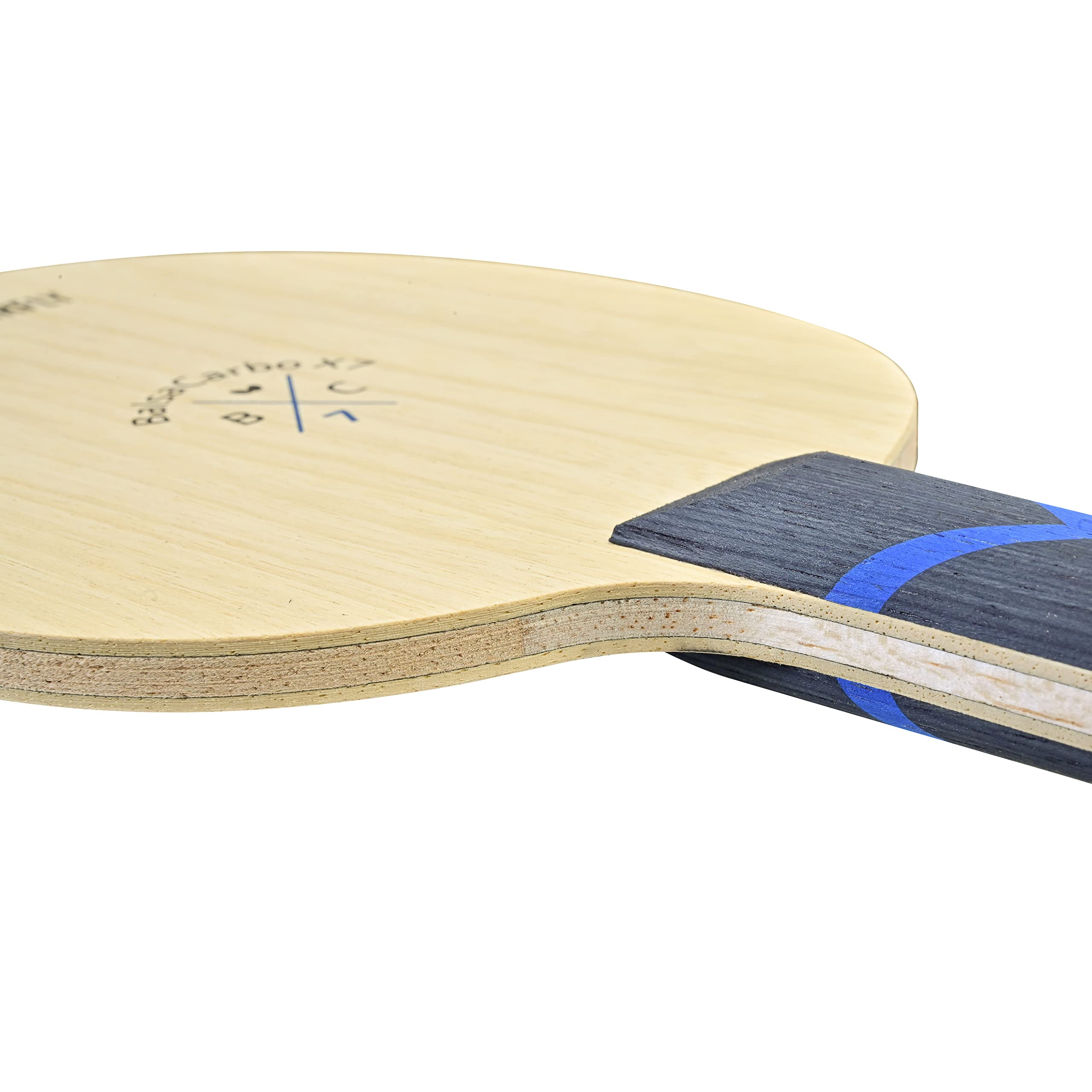 Butterfly BalsaCarbo X7 22 Table Tennis Racket - Professional 5 Wood & 2 Carbon Ply Balsa Blade for Competitive Play - Choose FL or ST Handle Styles - Perfect for Tournament Training & Advanced Players