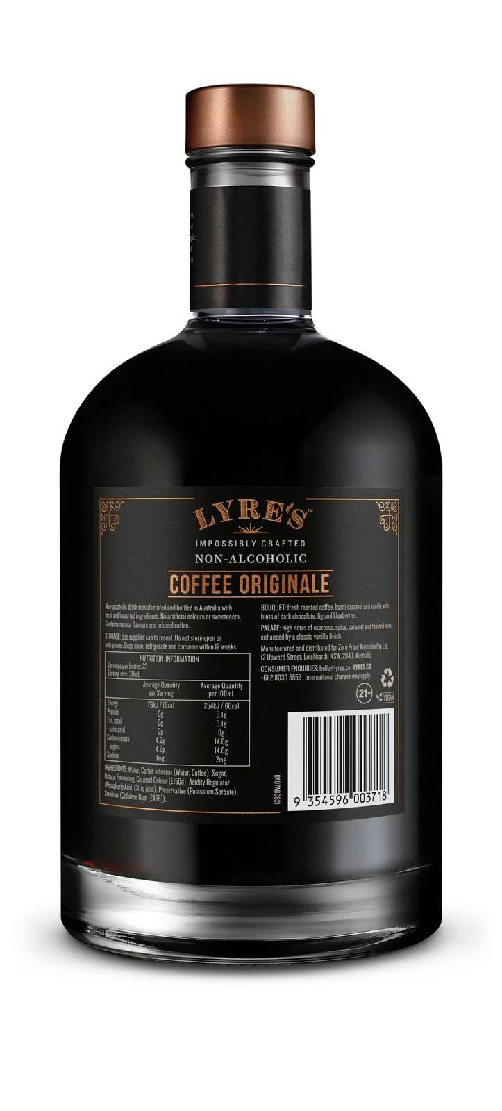 Lyre's Non-Alcoholic Coffee Royale Gift Set (2 Bottles) - Coffee Originale Liqueur Style & American Malt Bourbon Style - Award Winning Alcohol-Free Spirits - 23.7 Fl Oz - Perfect for Mocktails, Sober Celebrations & Thoughtful Gifts