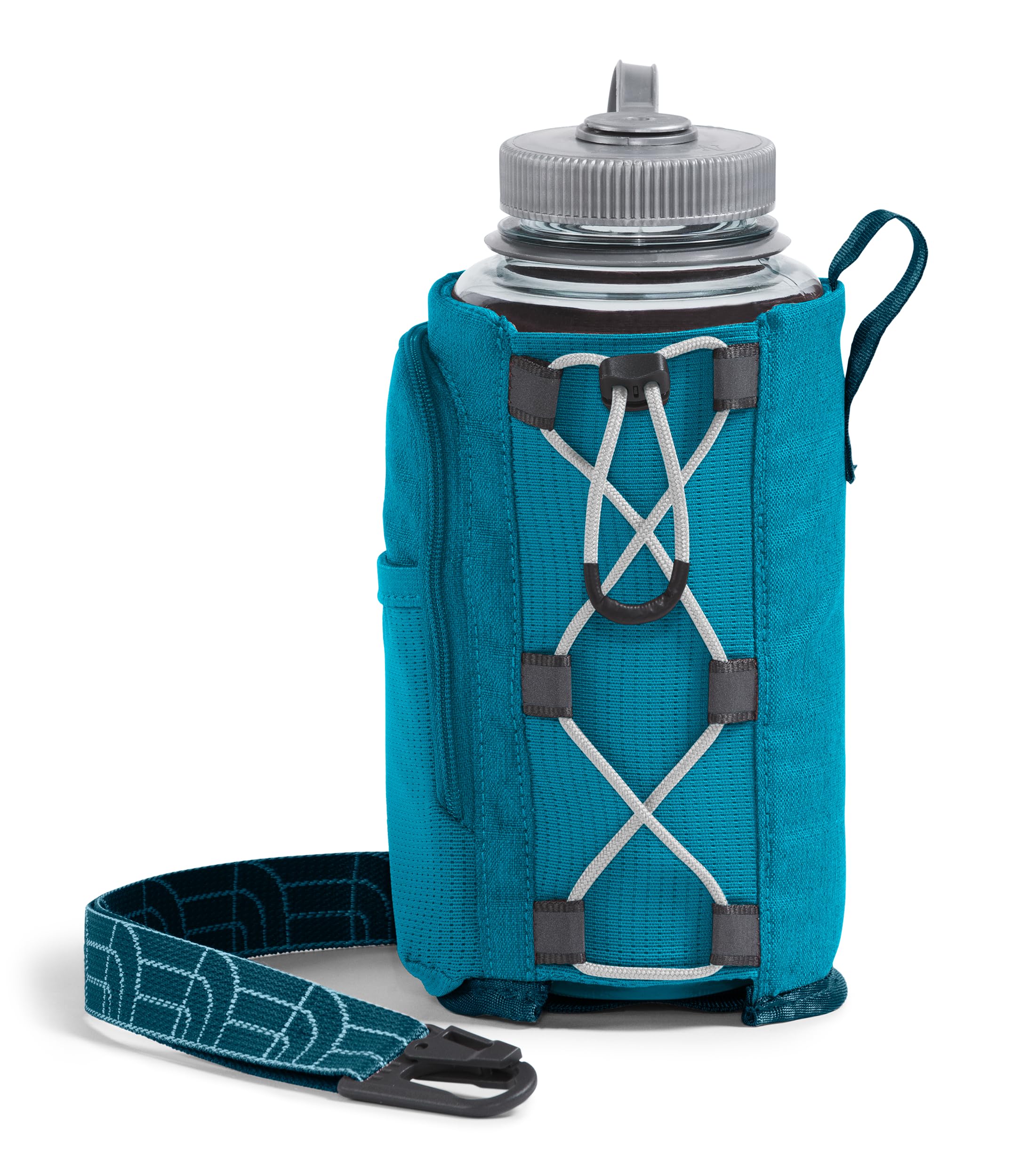THE NORTH FACE Borealis Water Bottle Holder - Midnight Petrol/Alkaline Blue - Adjustable One Size - Perfect for Hiking, Running & Outdoor Adventures