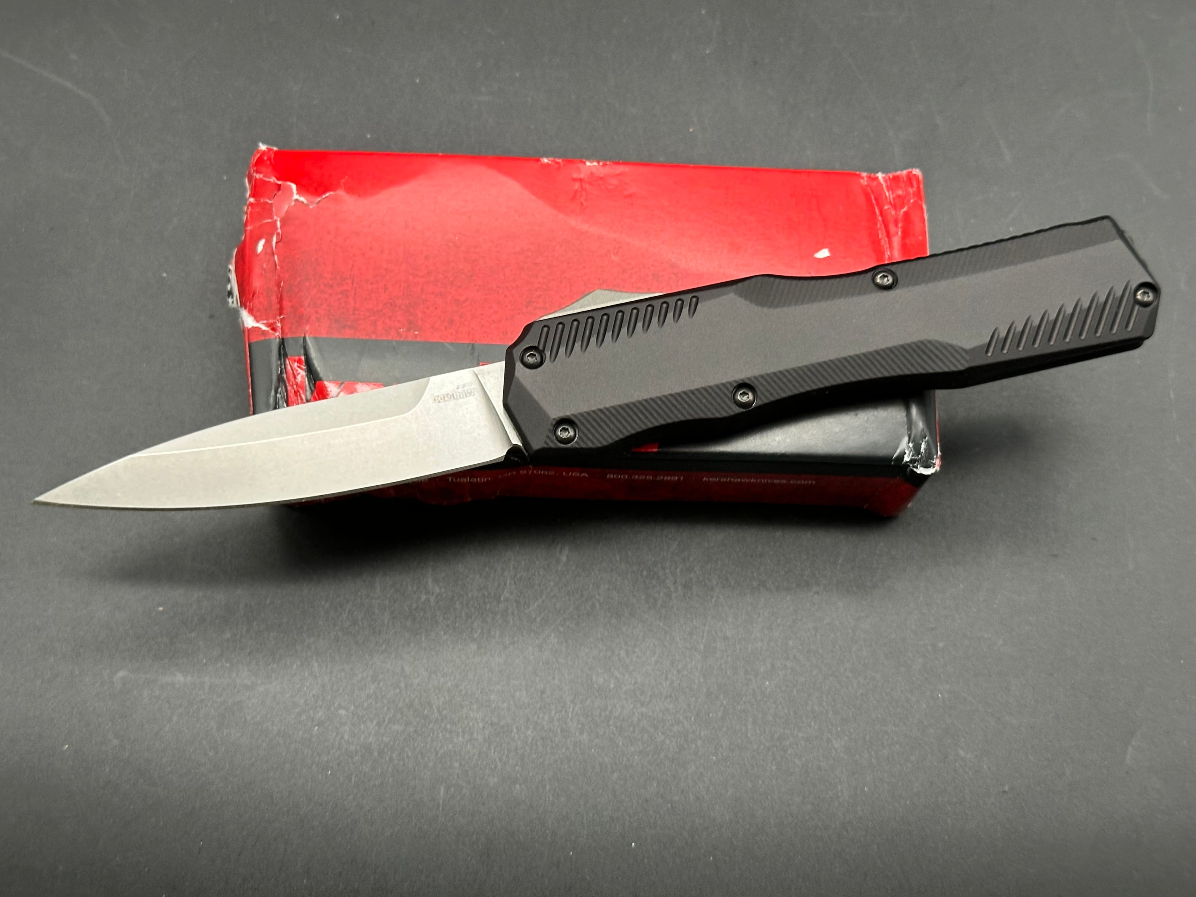 Kershaw Livewire 9000 OTF Automatic Knife - MagnaCut Blade, Black Aluminum Handle - EDC, Tactical, Outdoor Survival, Camping & Hunting Gear