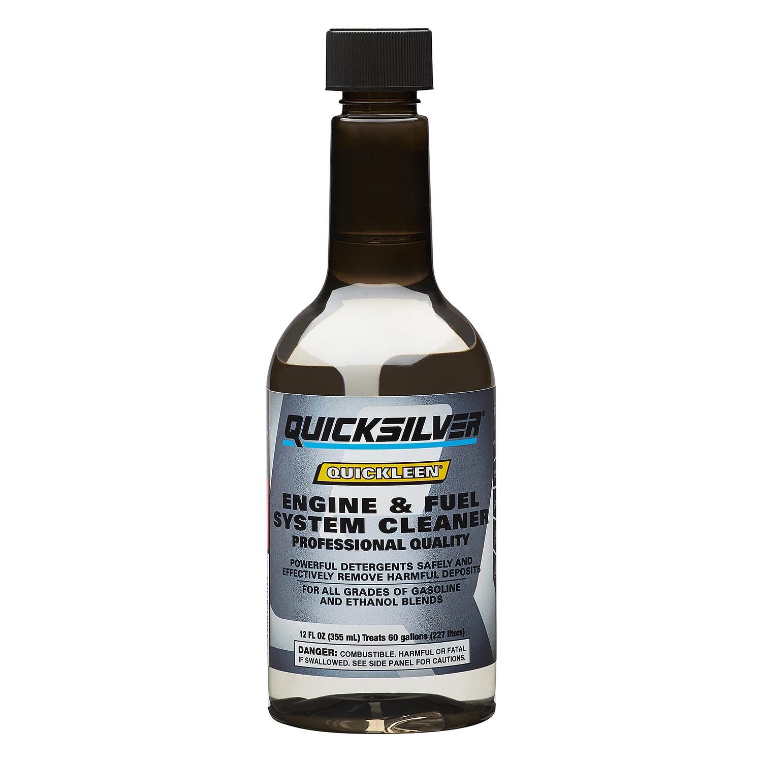 Quicksilver Quickleen Engine & Fuel System Cleaner - Marine & Automotive Detergent for Boats, Cars, Trucks - Improves Performance & Fuel Efficiency