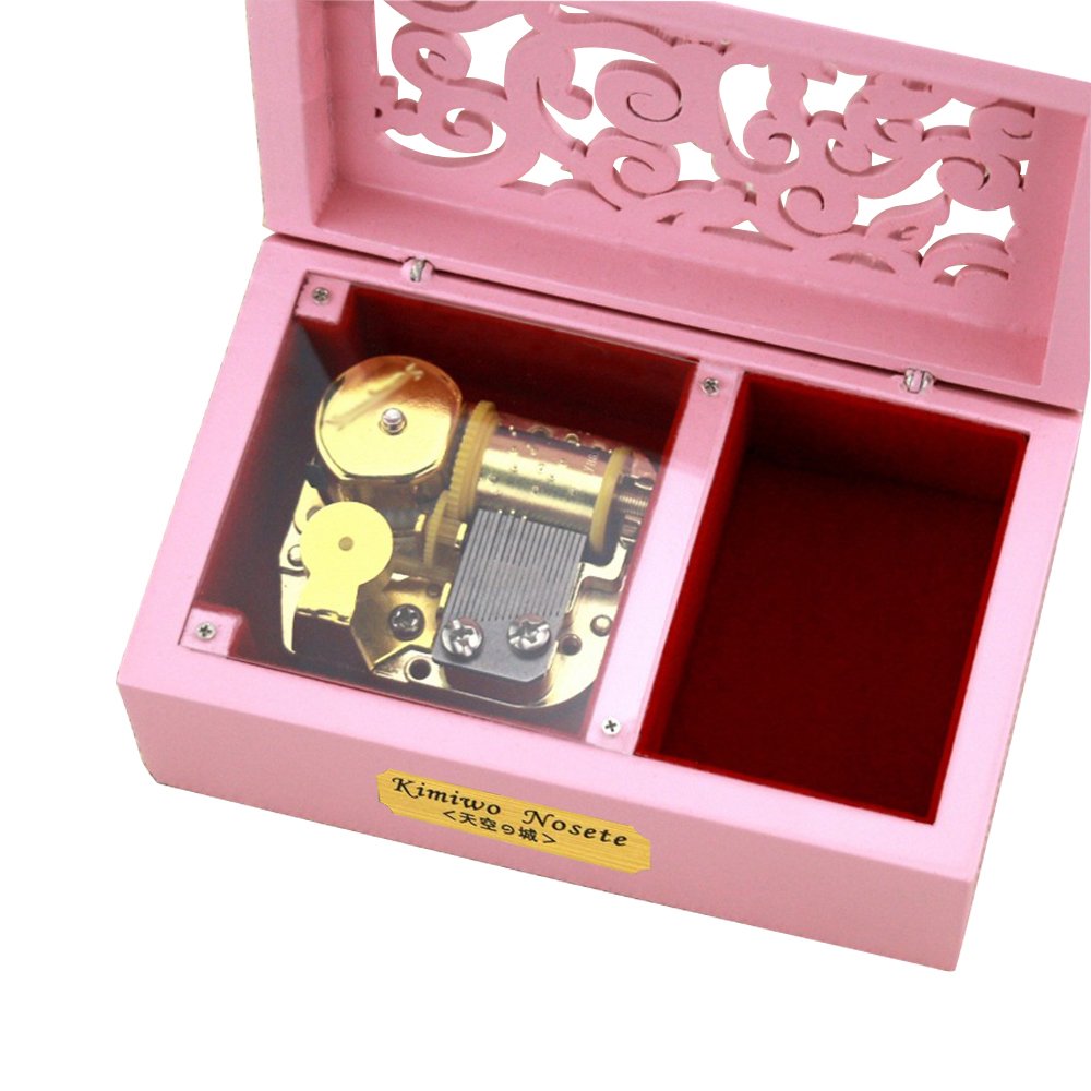 Youtang 18-Note Hollow Wooden Wind-Up Musical Box - Mini Music Box Plays 'Für Elise' - Perfect for Gifts, Weddings & Home Decor