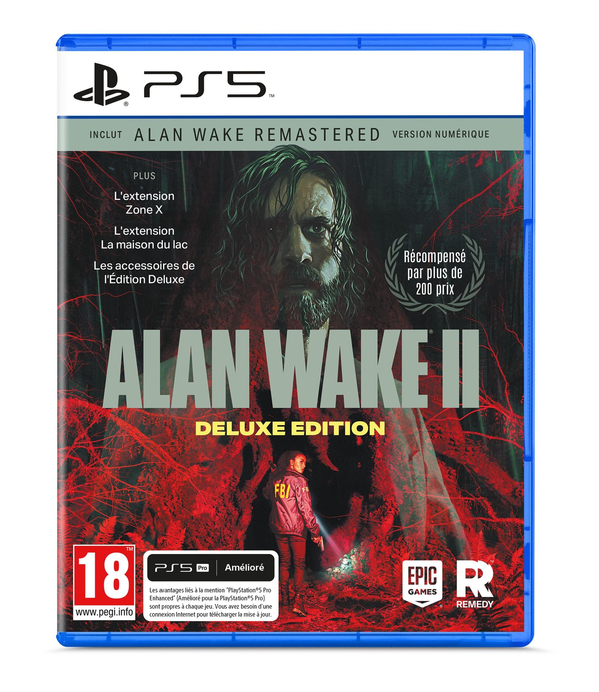 Alan Wake 2 Deluxe Edition for PlayStation 5 (PS5) - Survival Horror Game with Bonus Content | Perfect for Thrilling Nighttime Gaming Sessions