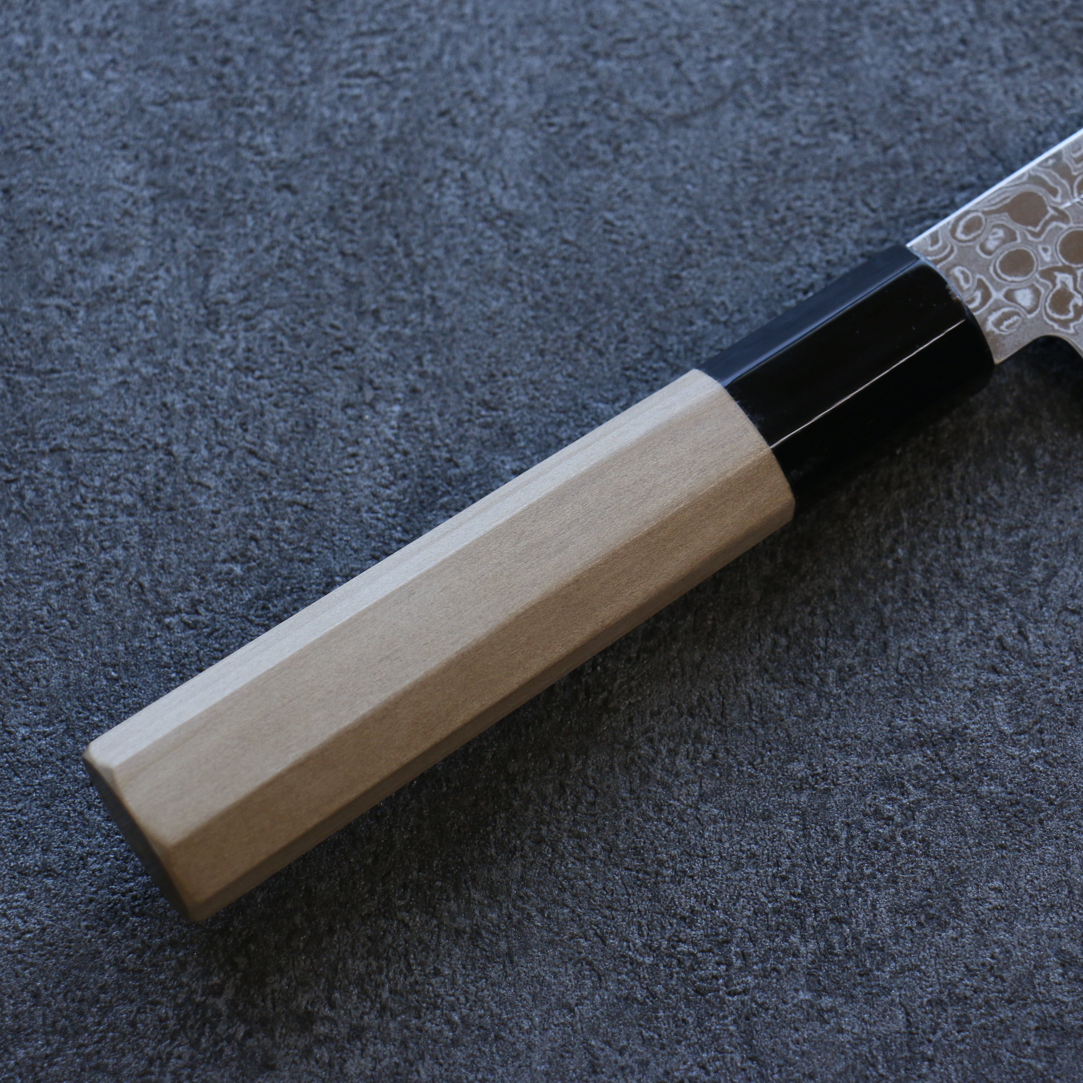 Premium Misuzu AUS10 Damascus Steel Nakiri Knife 165mm - Japanese Kitchen Knife with Magnolia Wood Handle - Perfect for Slicing Vegetables, Herbs & Sushi Preparation