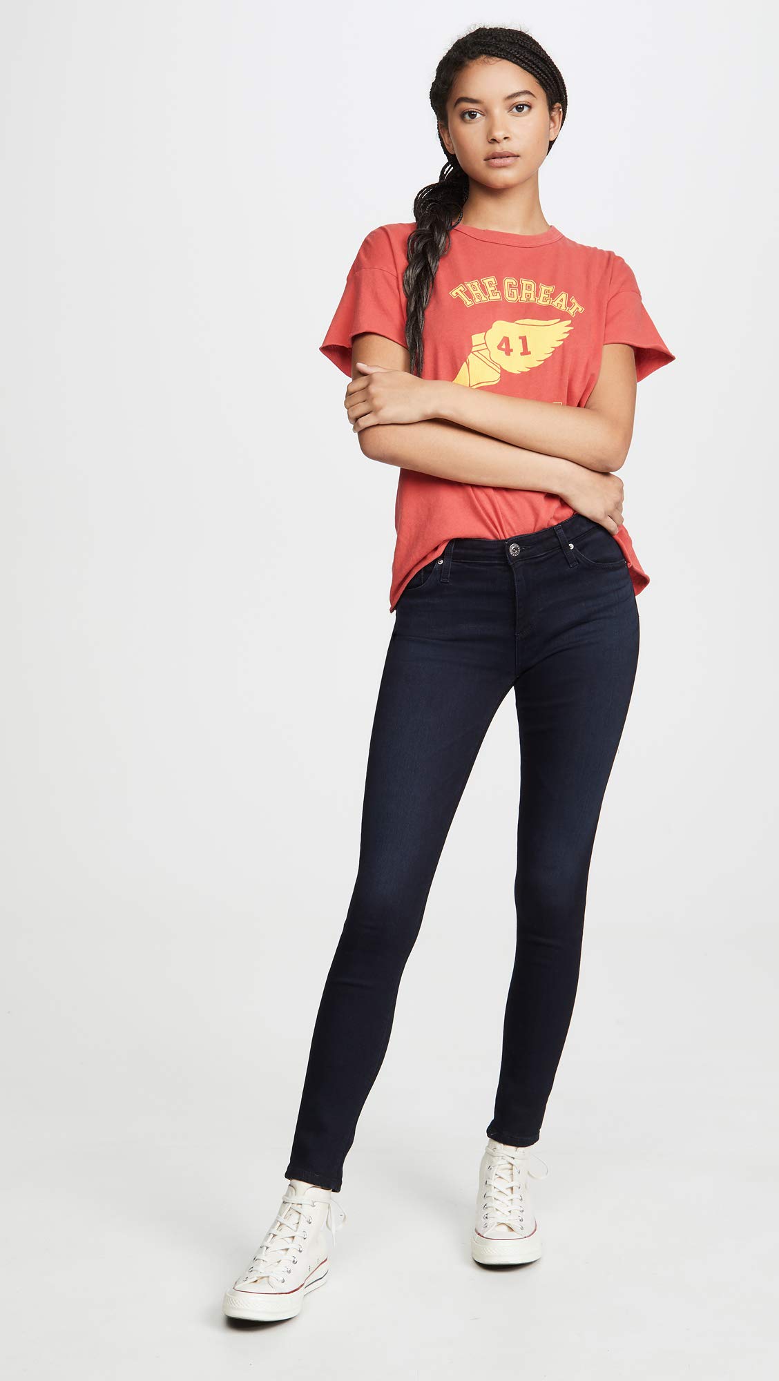 AG Adriano Goldschmied Women's High-Rise Ankle Jeans - Stretch Denim Leggings for Everyday Comfort | Perfect for Work, Casual Outfits & Weekend Wear