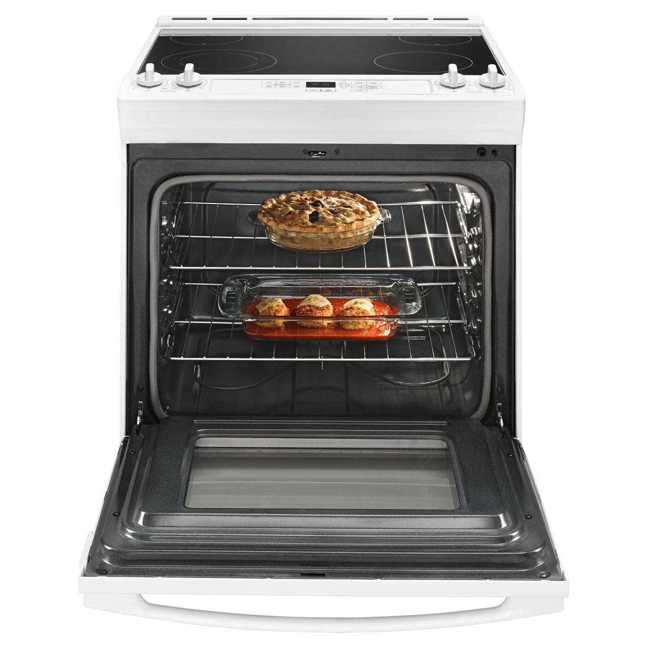 Amana 30 Inch Slide-In Electric Range - YAES6603SFW - Stainless Steel Freestanding Oven with Convection Baking for Home Kitchen Cooking