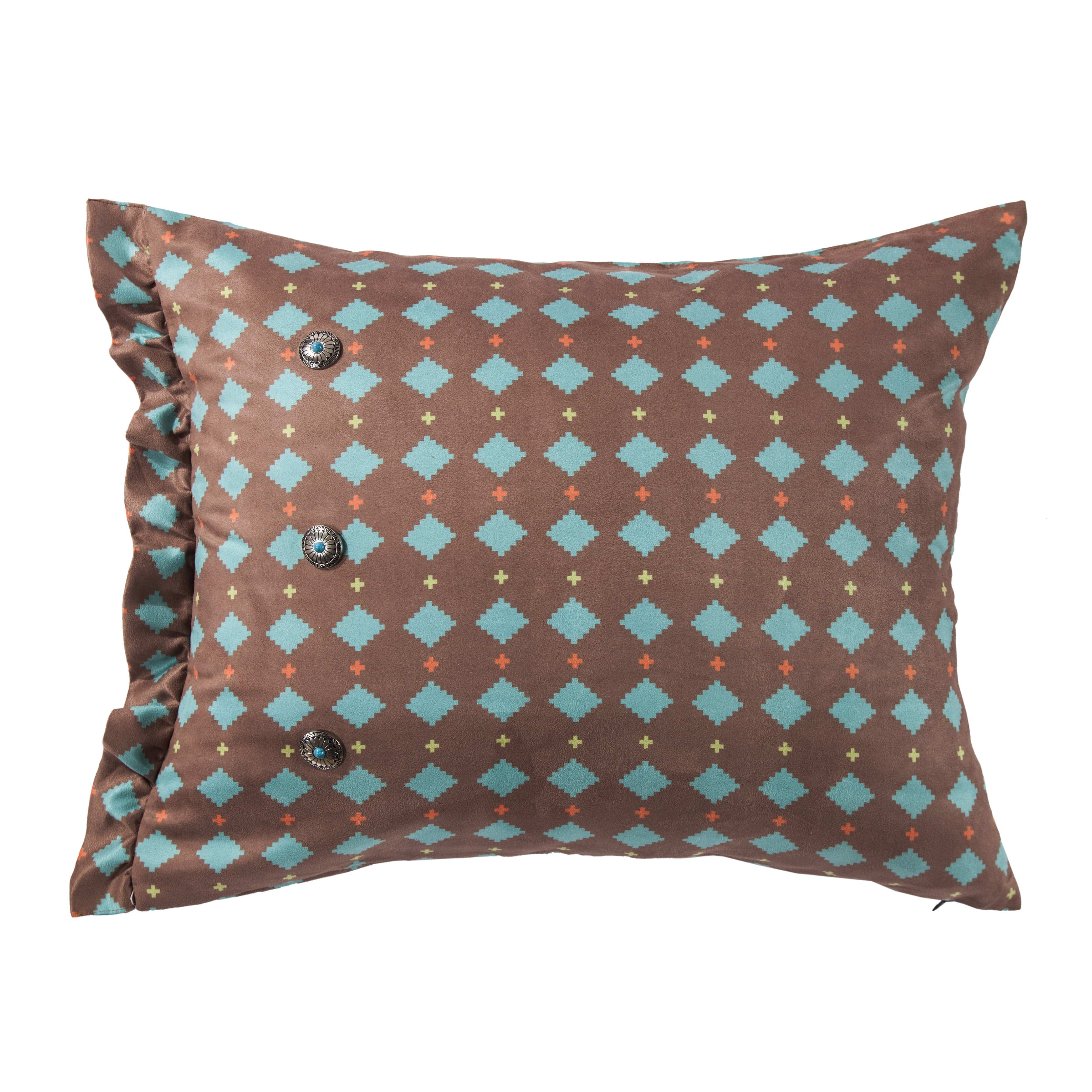 Serape Printed Multi Diamond Suede Decorative Throw Pillow Cover 16x26 Inches - Southwestern Boho Style for Couch, Bed, Sofa & Home Decor