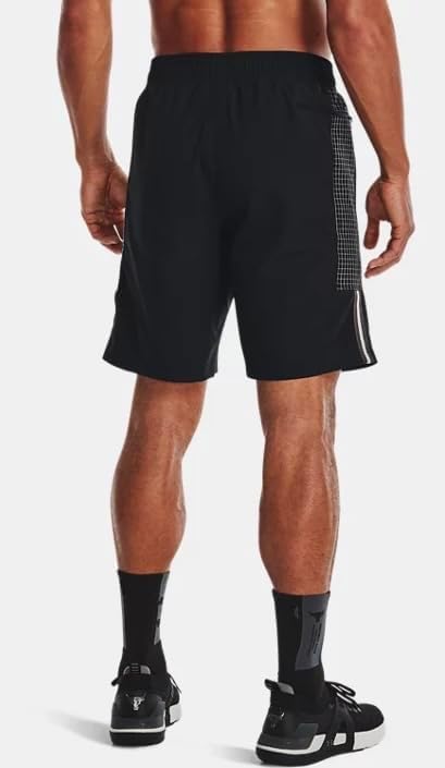 Under Armour Men's Project Rock Unstoppable Workout Shorts - Black | Breathable & Quick-Dry Gym Shorts for Running, Training & Fitness | AS1 Alpha Size M Regular Fit
