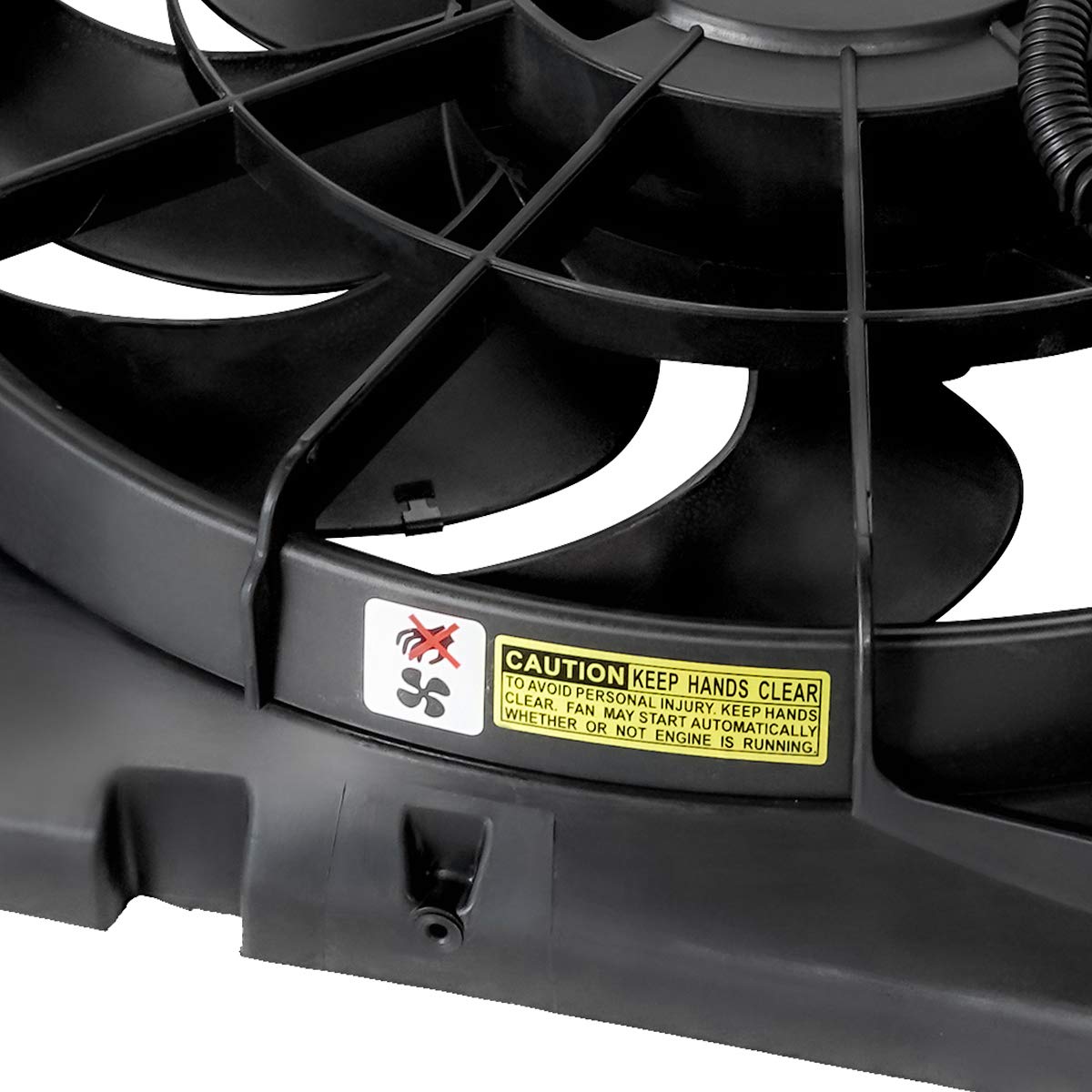 DNA MOTORING OEM-RF-0025 High Performance Radiator Cooling Fan Assembly - Direct Fit Replacement for 2010-2012 Hyundai Santa Fe & 2011-2015 Kia Sorento - Enhanced Cooling Efficiency, Black - Perfect for Engine Overheating Prevention & Summer Driving
