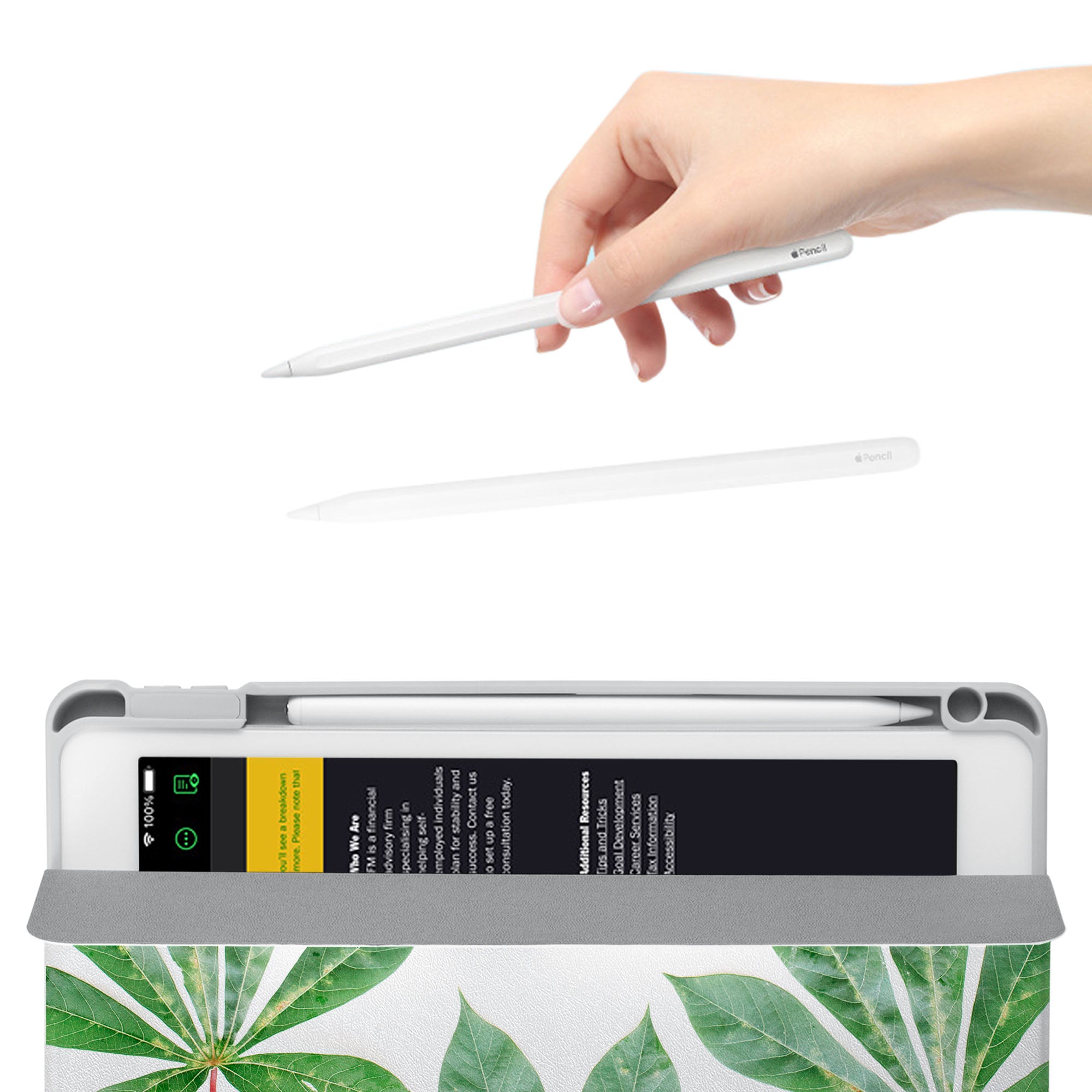 iPad 360 Elite Case with Flat Flower Design - Premium Protective Cover for iPad Pro/Air/Mini - Perfect for Work, Travel & School