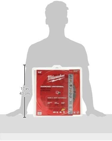 Milwaukee 49-93-7135 12-Inch Diamond Universal Segmented-Turbo Blade for Concrete, Masonry & Tile - Perfect for Cutting, Grinding & Demolition Projects