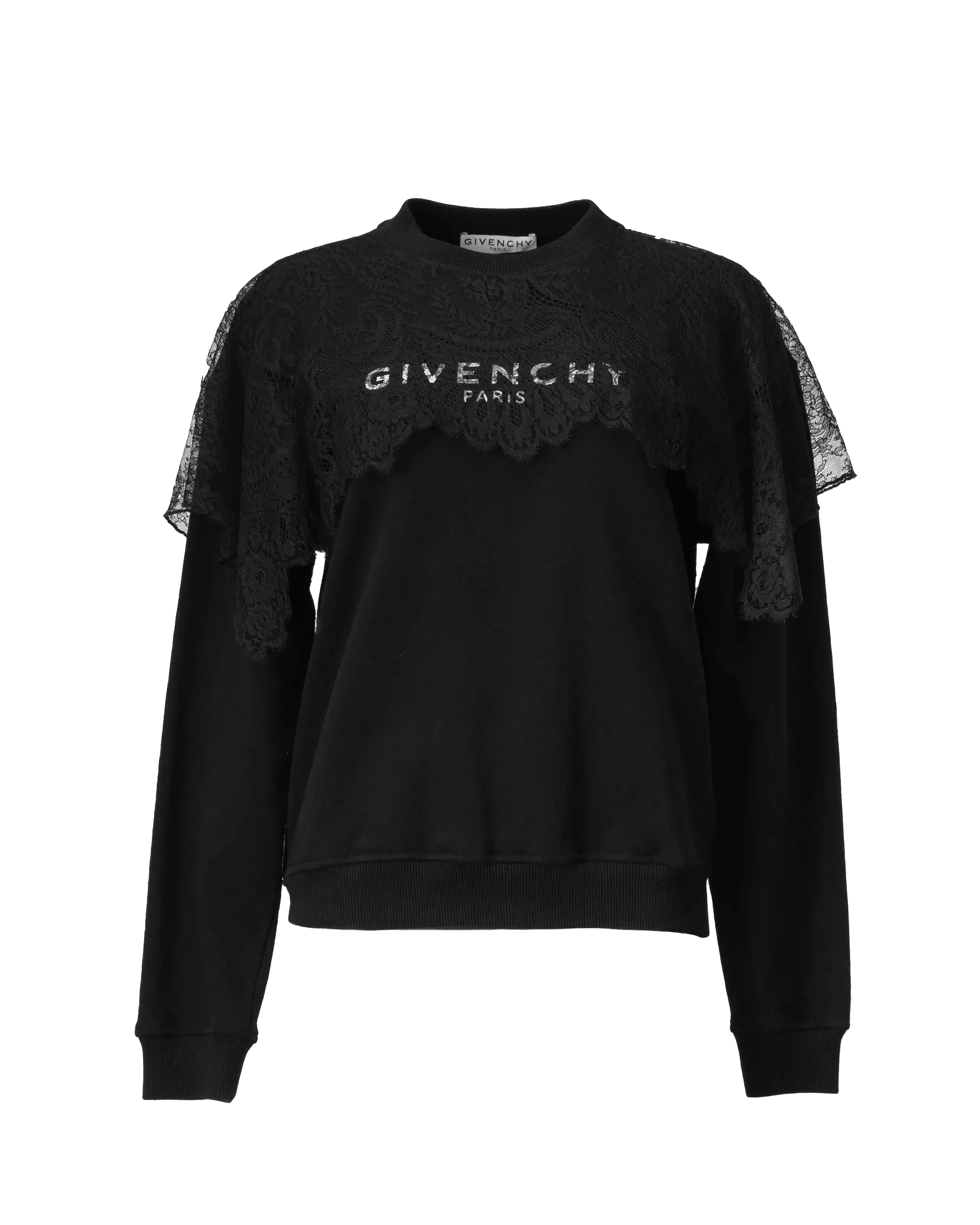 Givenchy Paris Sweatshirt with Elegant Lace Detail - Perfect for Casual Outings & Streetwear Fashion