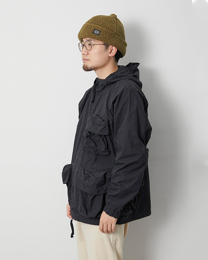 Premium Indigo Cotton/Nylon Parka Jacket for Men & Women - Waterproof, Windproof, Lightweight for Outdoor Hiking, Camping & Winter Wear