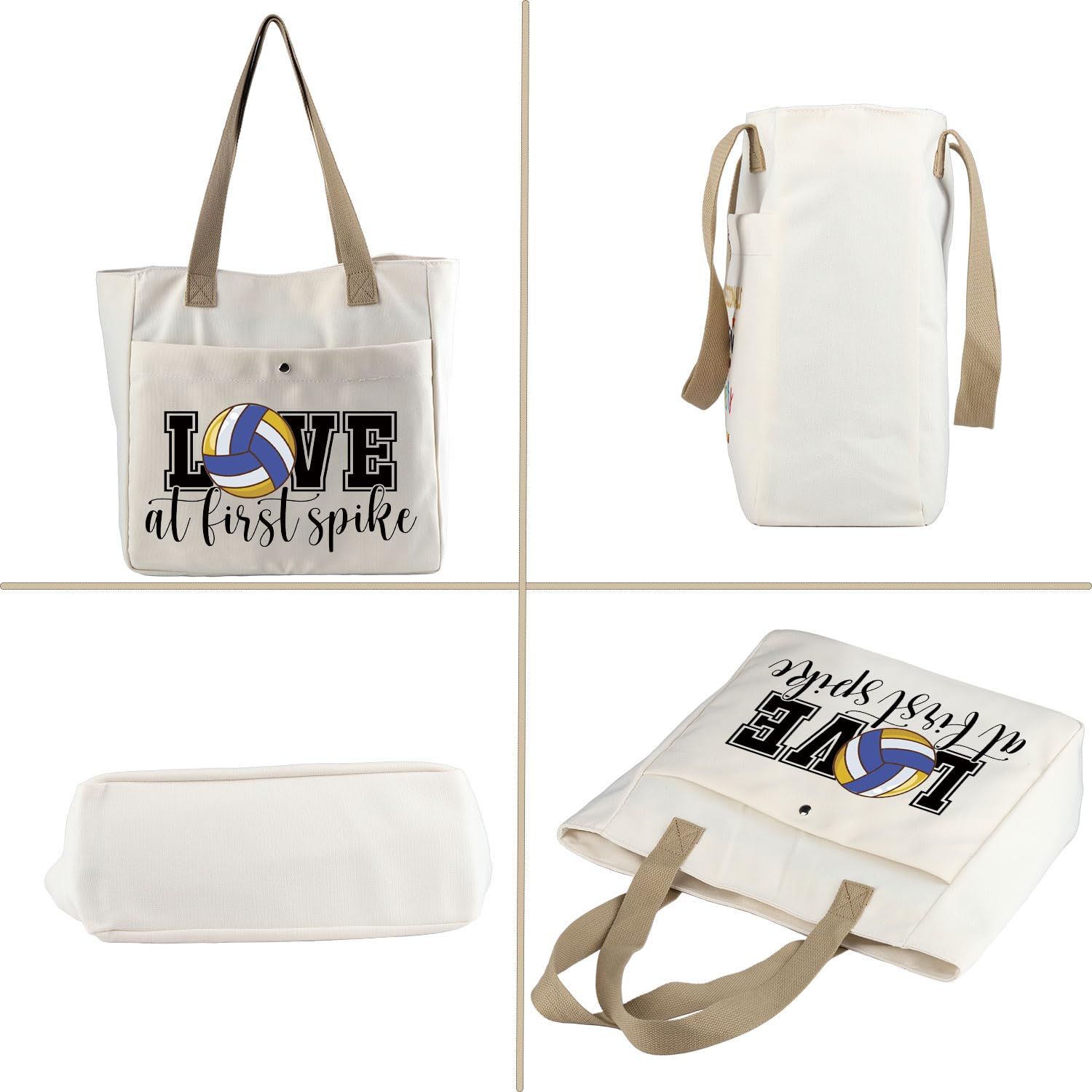 Premium Volleyball Tote Bag for Players & Coaches - Durable Gym Bag with Large Capacity - Perfect Volleyball Mom Gift & Team Sports Accessory (Great for Practice, Games & Travel)