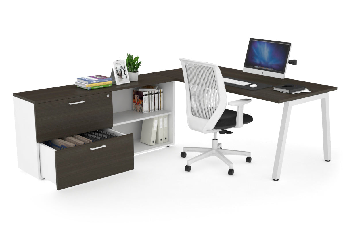 Quadro A Executive White Frame Office Chair [1800L x 700W] - Perfect for Conference Rooms, Home Offices & Executive Suites