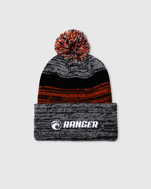 Warm Cuff Knit Hat with Pom Pom - Hunter Stripe Beanie for Men & Women - Cozy Winter Accessory for Outdoor Activities, Skiing, and Snowboarding