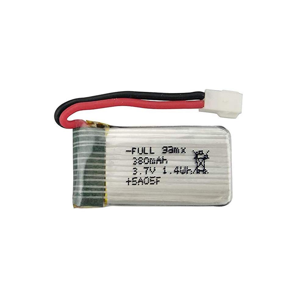5PCS 3.7V 380mAh LiPo Batteries with 5-in-1 Charger for Hubsan X4 H107 H107C H107L Syma X11 X11C HS170 HS170C F180C HS170G TOZO Q2020 E016H E016F RC Drones - Perfect for Extended Flight Time and Quick Charging of Mini Quadcopters