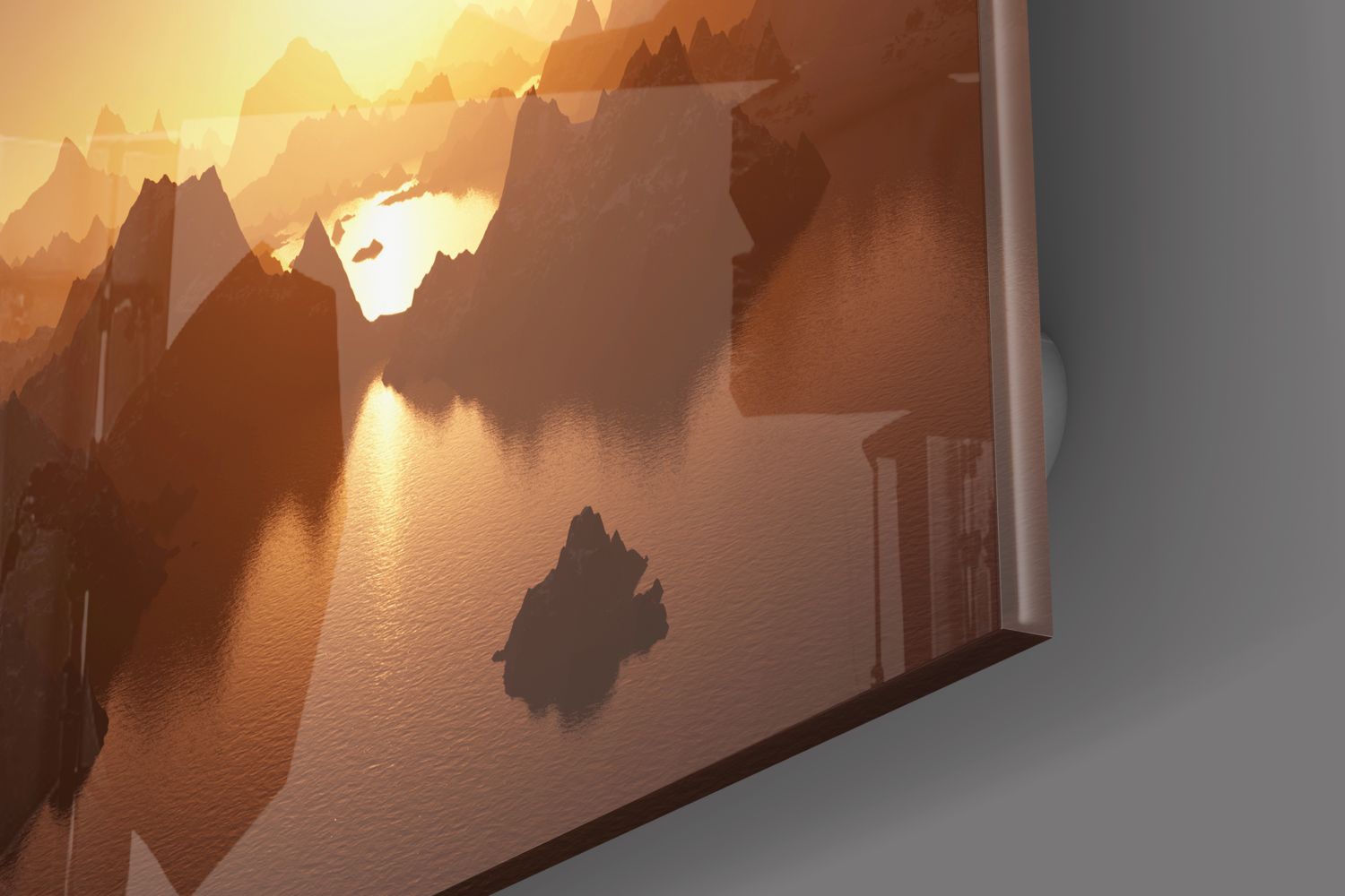 Stunning Sunset Over Mountains Wall Art - Perfect for Living Room, Bedroom & Office Decor