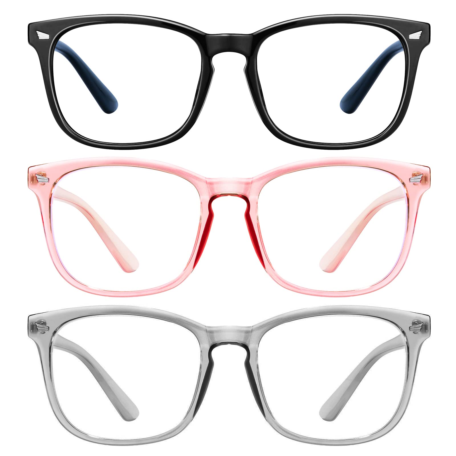 Blue Light Blocking Glasses for Women & Men - Anti Eye Strain Computer Glasses - Perfect for Gaming, Office Work & Screen Time Protection