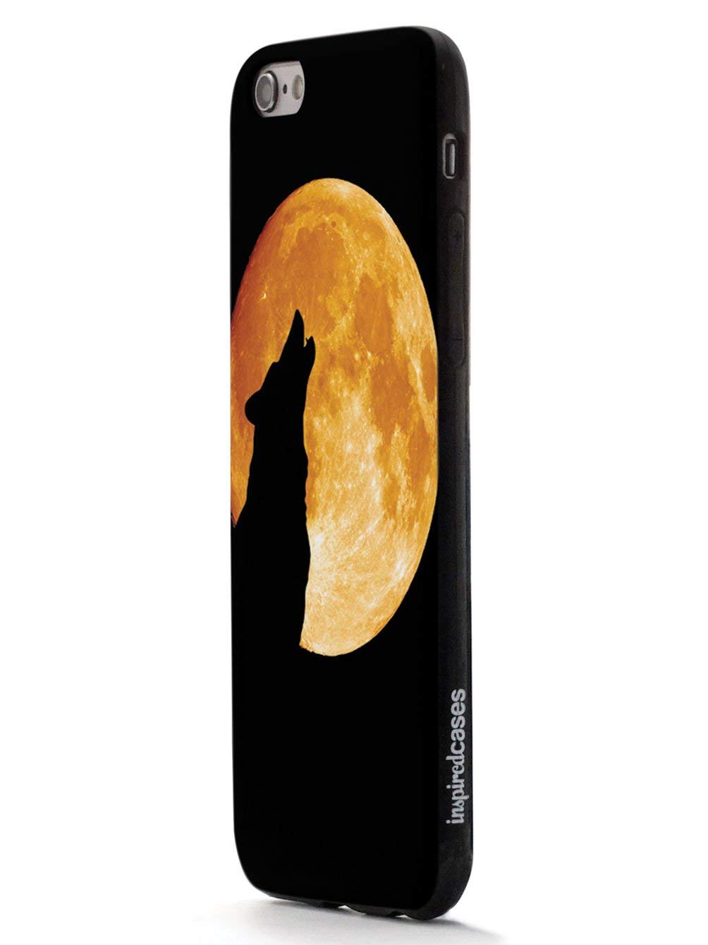 Premium 3D Textured Protective Case for iPhone 7 Plus - Halloween Moon Howling Wolf Design - Shockproof & Scratch Resistant Cover - Perfect for Outdoor Adventures & Halloween Parties