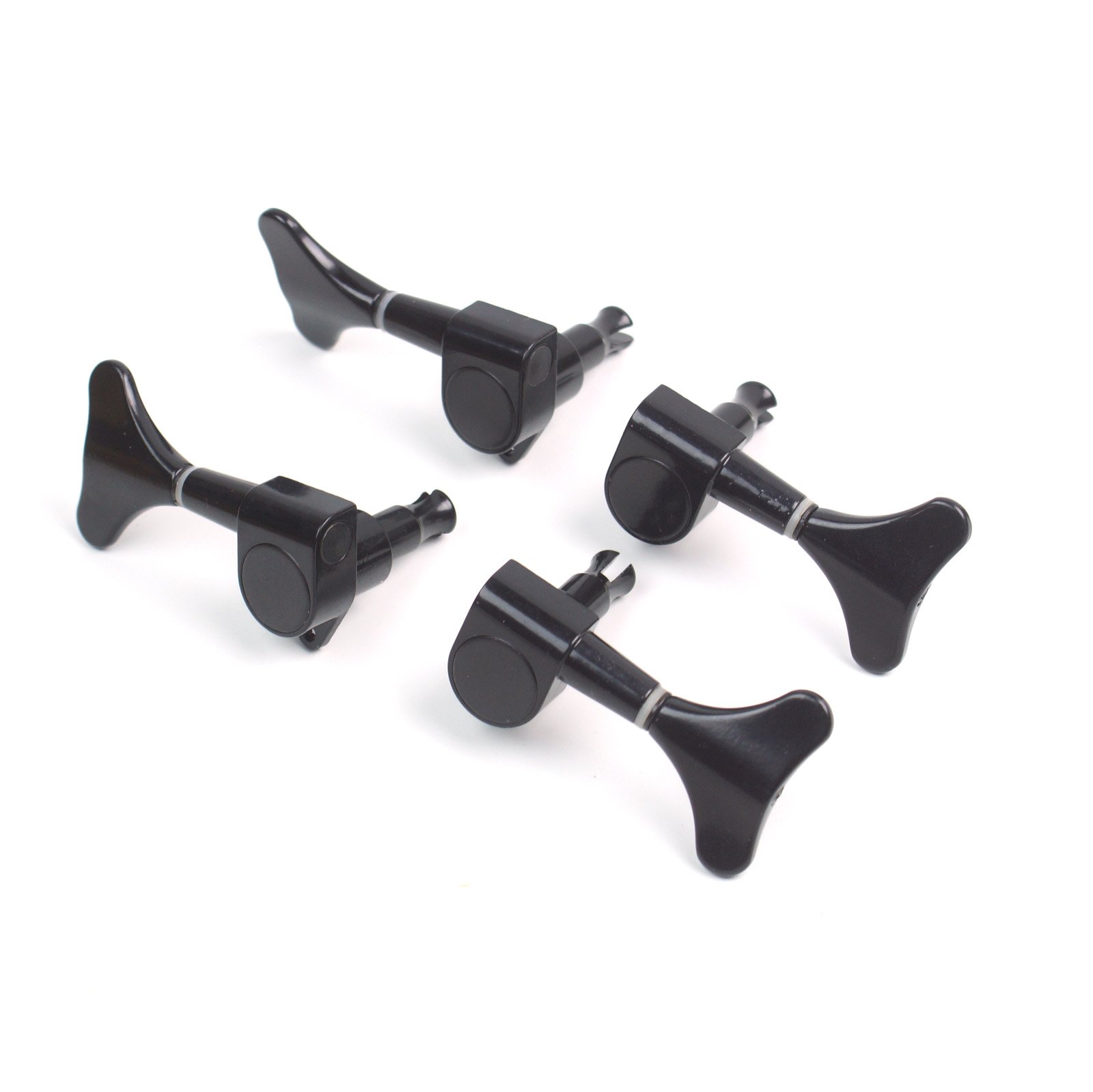 2L+2R Set Electric Bass Guitar Tuning Machines - Black Headstock Tuners & Pegs for Precise String Tuning | Perfect for Live Performances, Studio Recording & Bass Maintenance
