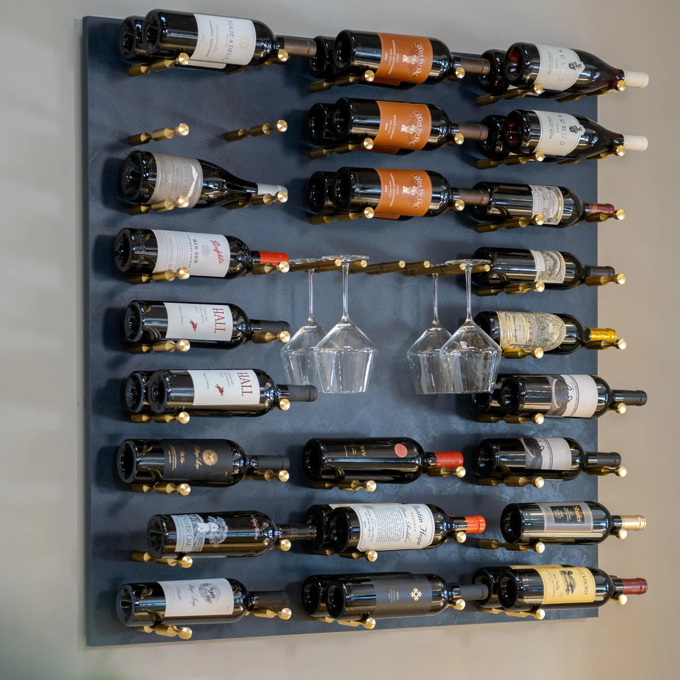 Kessick Highland Park Wine Wall Art - Elegant Wine Bottle Display for Home Decor & Bar Accessories | Perfect for Dining Rooms, Living Rooms & Wine Cellars