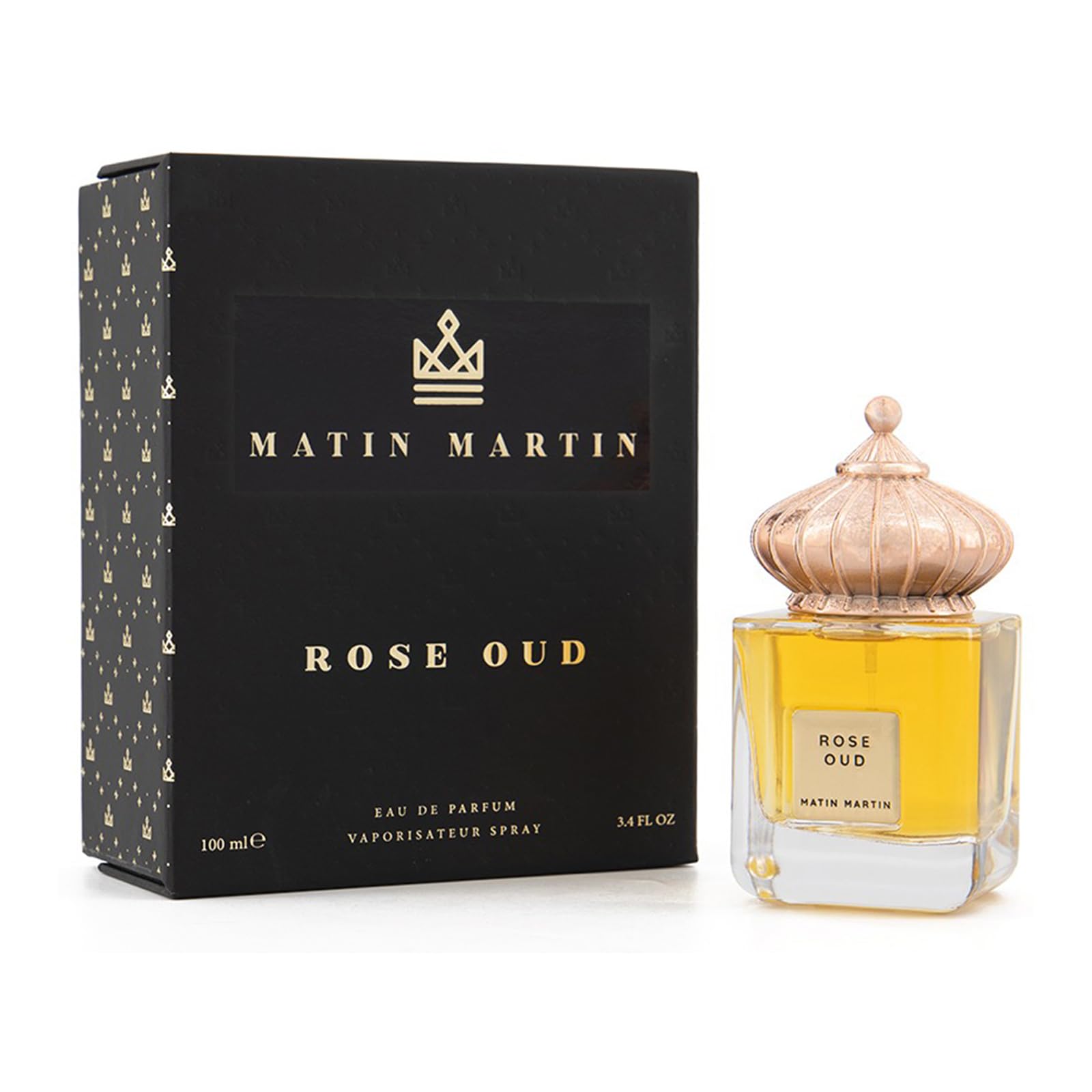 Rose Oud Perfume for Men & Women - Long-Lasting Unisex Fragrance with Oriental Floral Notes - 3.4 oz Travel Size - Perfect for Date Nights, Office Wear & Special Occasions
