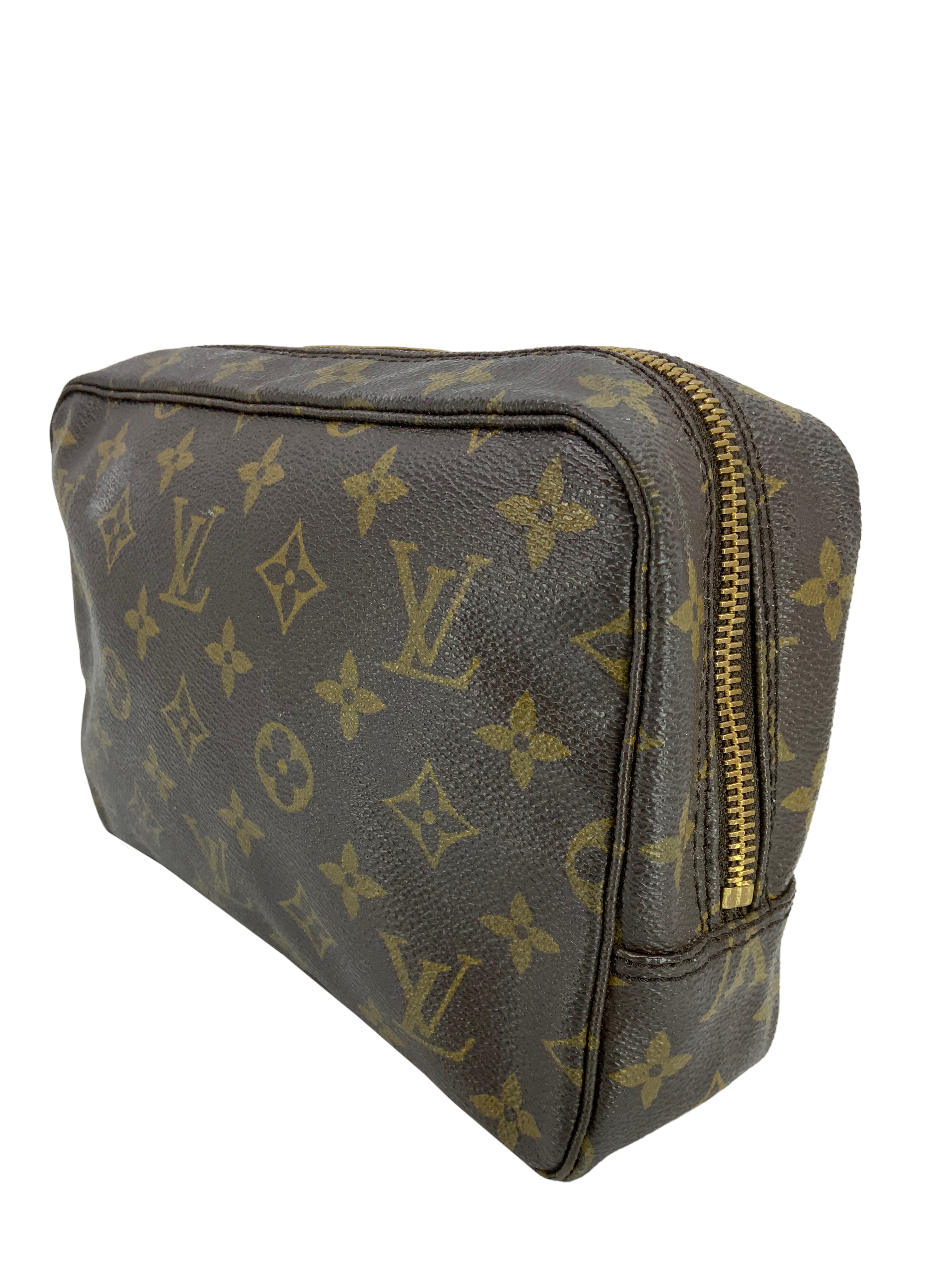 Authentic LOUIS VUITTON Vintage Monogram Canvas Toiletry Pouch | Travel Cosmetic Bag for Women & Men | Perfect for Makeup, Toiletries & Travel Essentials
