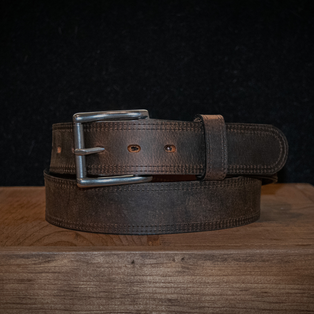 Wyoming Bison Leather Belt - 1.5