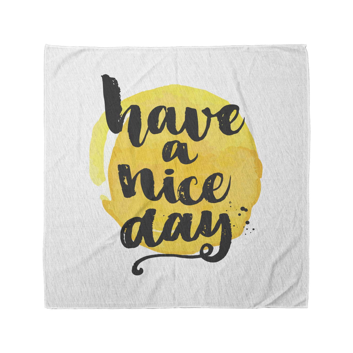 Ambesonne Positive 'Have a Nice Day' Bandana - Unisex Head & Neck Scarf for Outdoor Activities, Sports, and Casual Wear