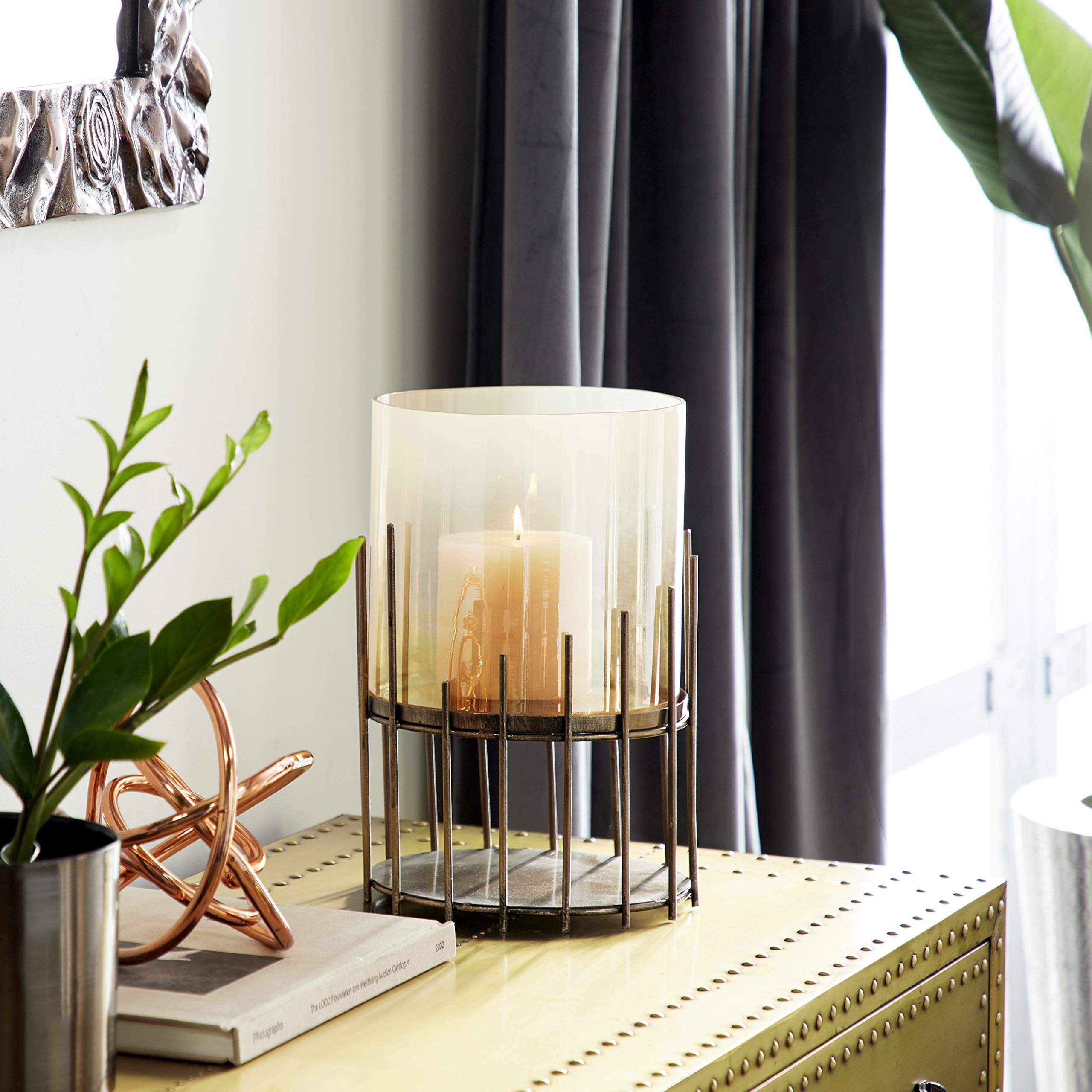 Venus Williams Collection Gold Candlestick Holder - Elegant Candle Stand for Dining Table, Wedding Decor & Home Centerpiece