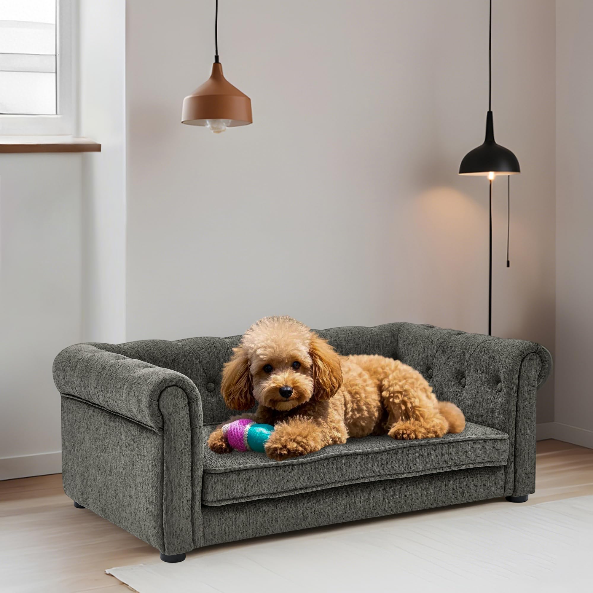 Premium Memory Foam Dog Couch for Large Dogs Up to 60 lbs - 29