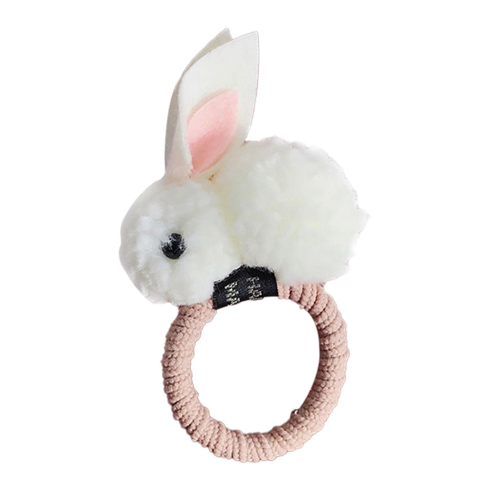Cute Bunny Hair Ties for Girls - Soft Elastic Scrunchies & Ponytail Holders for Kids with Furry Bands - Perfect for School, Parties & Everyday Styling