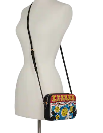 Coach Disney Mickey Mouse X Keith Haring Mini Camera Bag - Stylish Crossbody Purse for Women, Fashionable Disney Collectible Accessory - Perfect for Theme Parks, Travel & Everyday Use