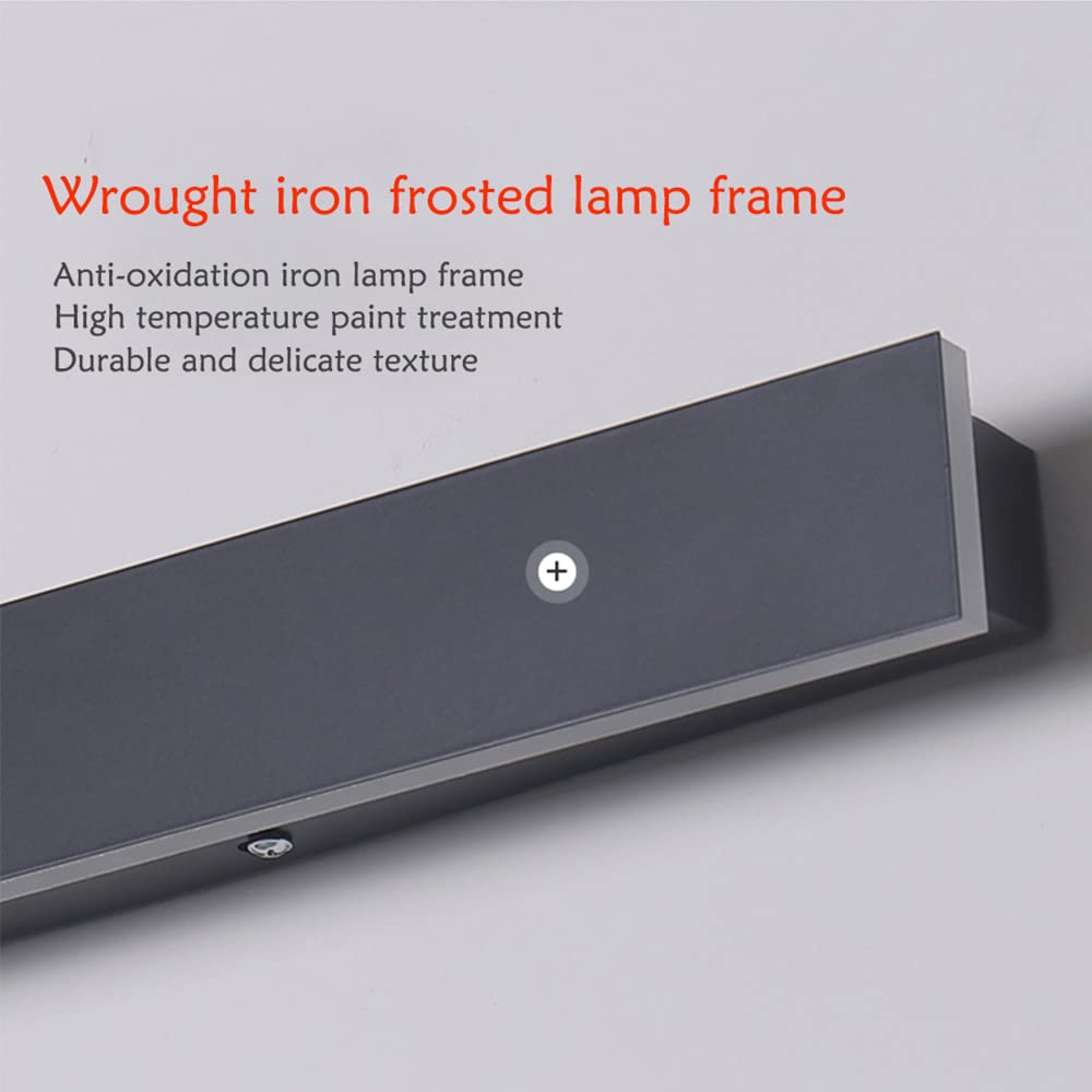 Modern LED Waterproof IP65 Outdoor Wall Light - Black Long Wall Lamp for Garden, Porch, Bedroom & Backlighting | 110V/220V | Durable Sconce Lantern for Patio, Hallway & Landscape Lighting