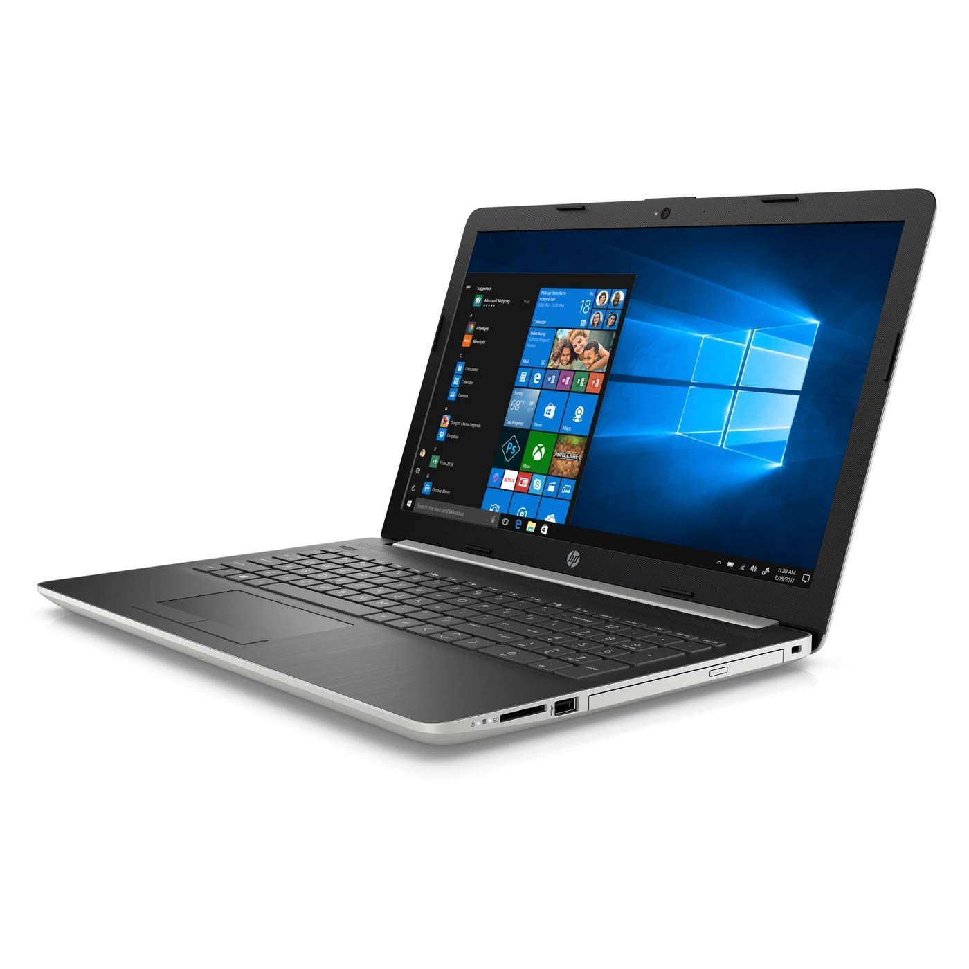 Refurbished HP 14-inch Laptop - AMD Dual Core Processor 3.2GHz, 4GB DDR4 RAM, 128GB SSD, Radeon Graphics, Windows 10 - Silver | Perfect for Students, Remote Work & Everyday Computing