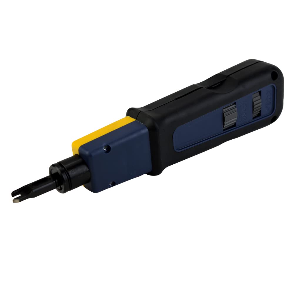 Impact Style Punchdown Tool for 66/110 Blocks - Includes Non-Cut 66/110 Blade - Ideal for Network Cable Installation & Telecom Wiring Projects