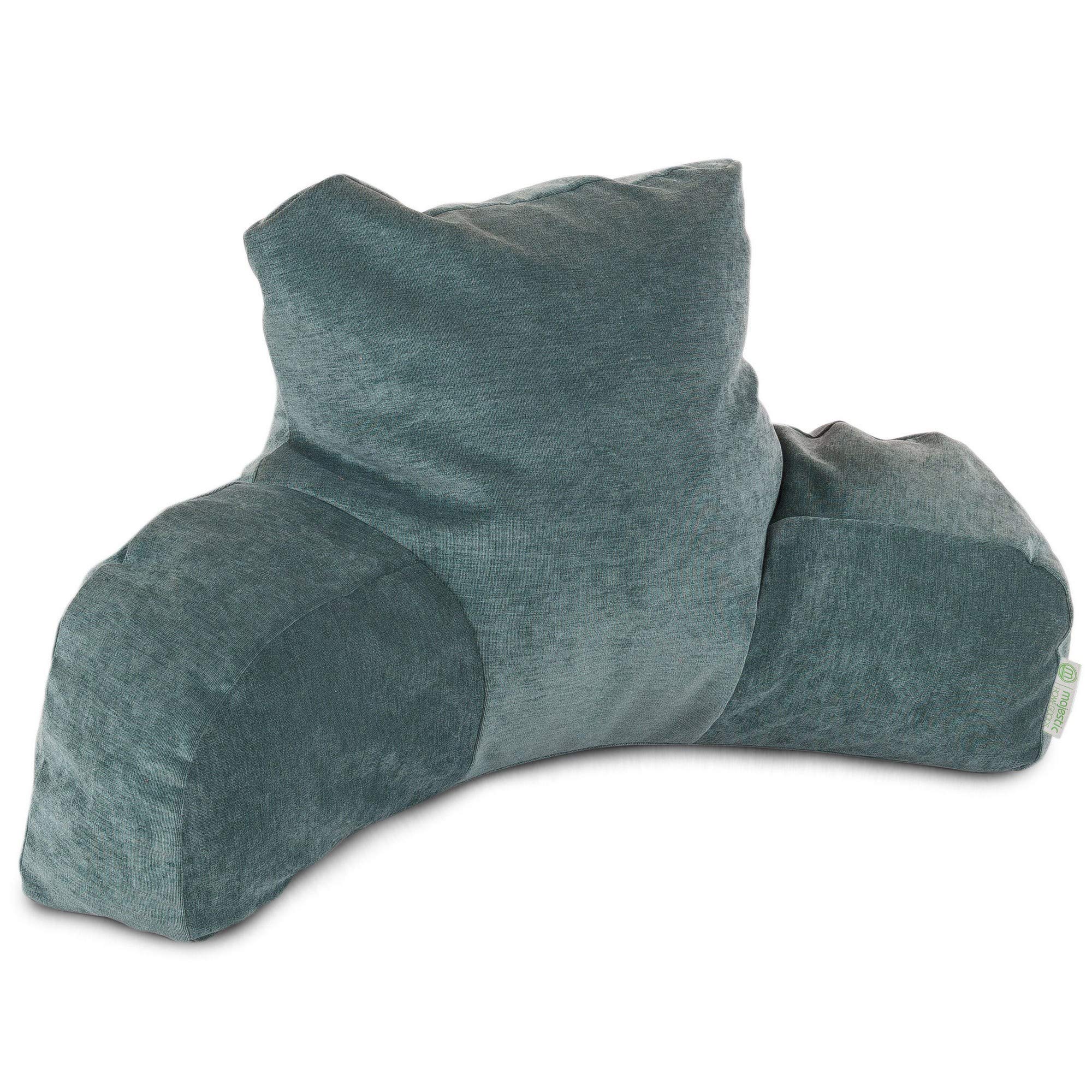 Majestic Home Goods Villa Reading Pillow - Soft Blue Backrest Support for Bed, Sofa & Floor - Perfect for Reading, Relaxing & Lounging