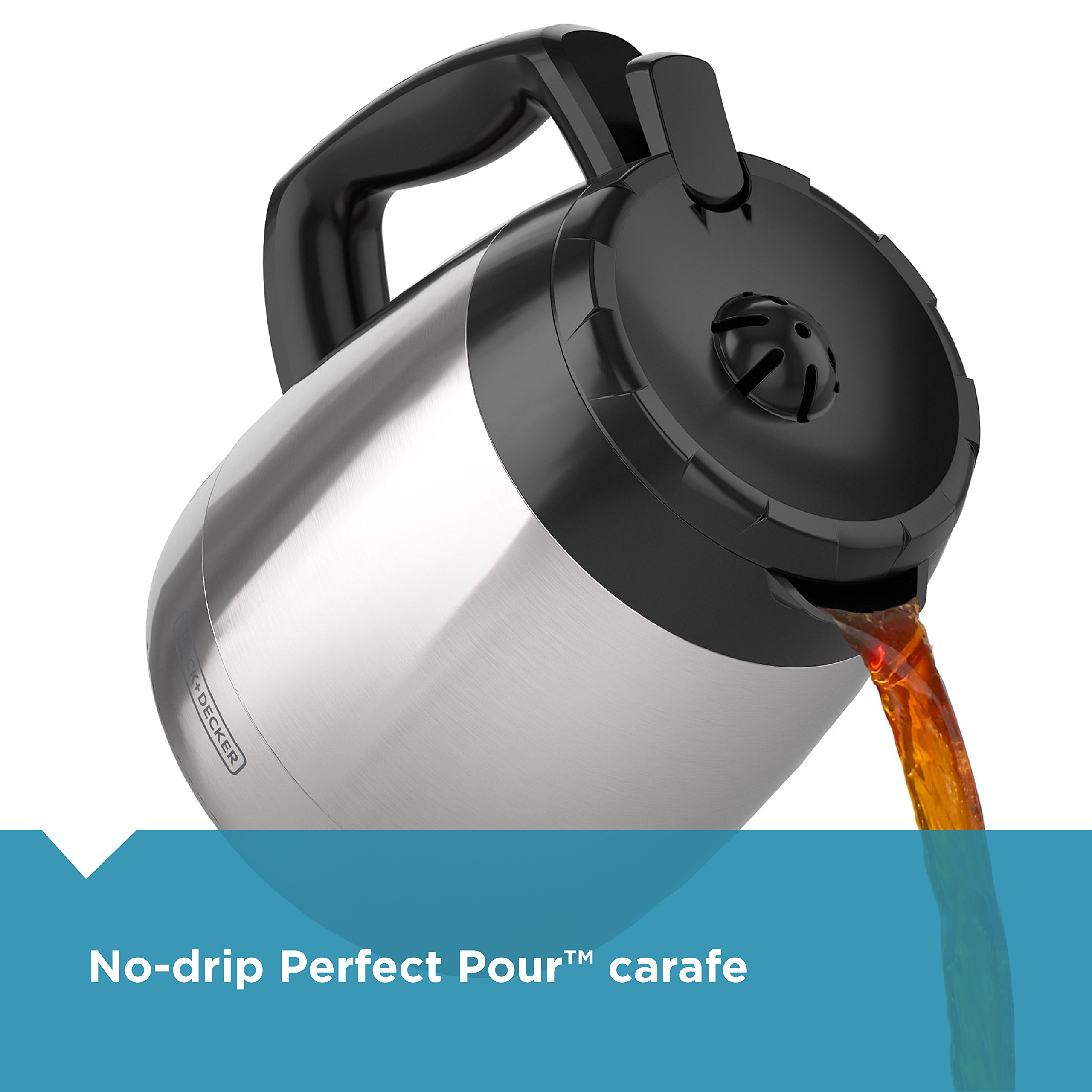 BLACK+DECKER 12-Cup Thermal Coffee Maker with Stainless Steel Carafe - Digital Programmable Coffee Machine for Home & Office - Keeps Coffee Hot for Hours - Easy to Clean & Use - Perfect for Breakfast, Meetings & Entertaining