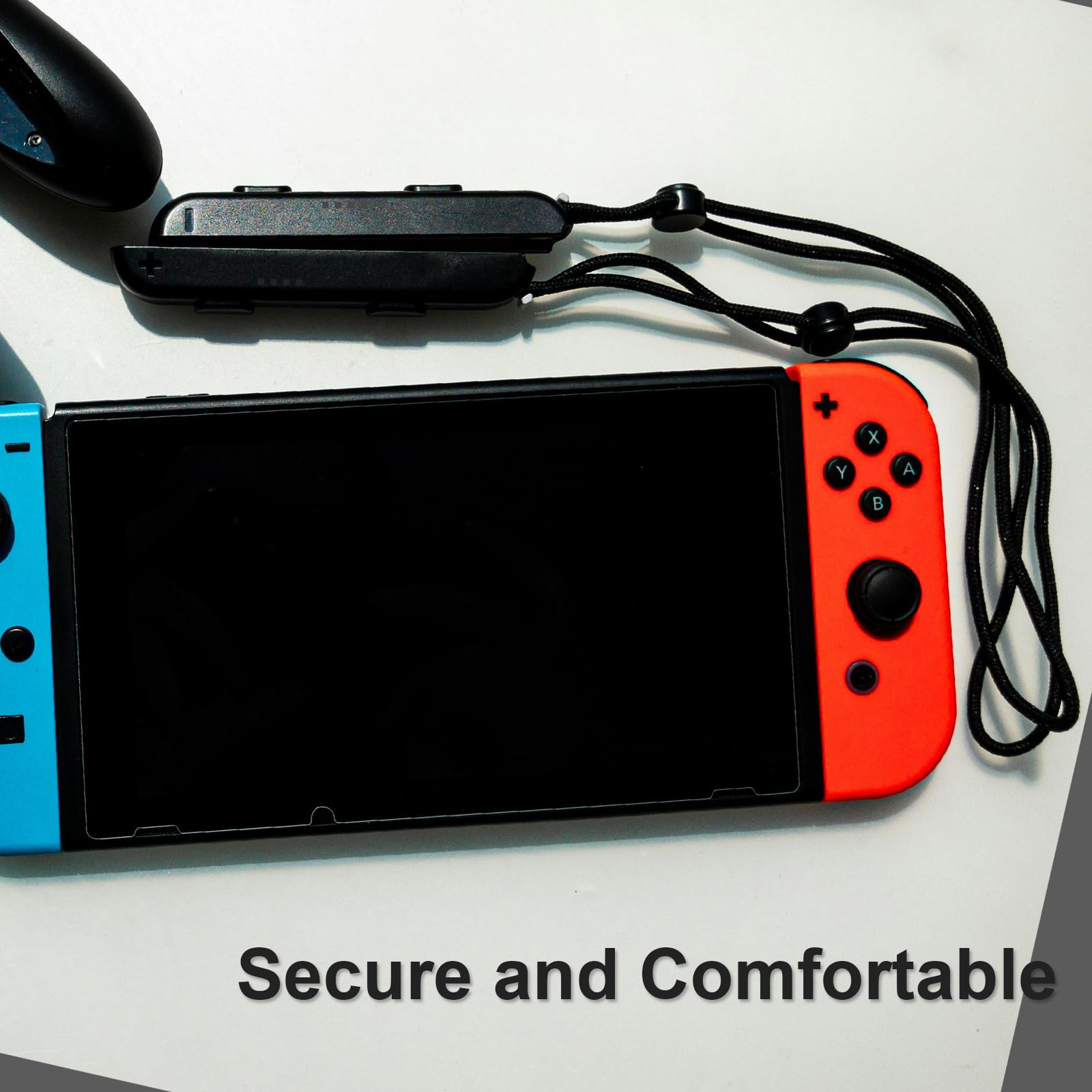 8 Pack Adjustable Wrist Strap for Nintendo Switch Joy-Con with 6 Thumb Grip Caps - Elastic Controller Wristband & Replacement Accessories for Joy-Con - Perfect for Gaming, Travel & Handheld Play