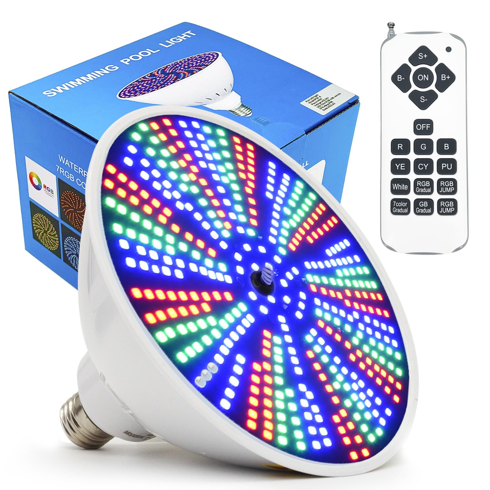 2025 Upgraded 50W RGB LED Pool Light Bulb - 12V Color Changing Underwater Light for Inground Swimming Pools - Replacement for Pentair & Hayward Fixtures - Perfect for Pool Parties, Night Swimming & Backyard Decor