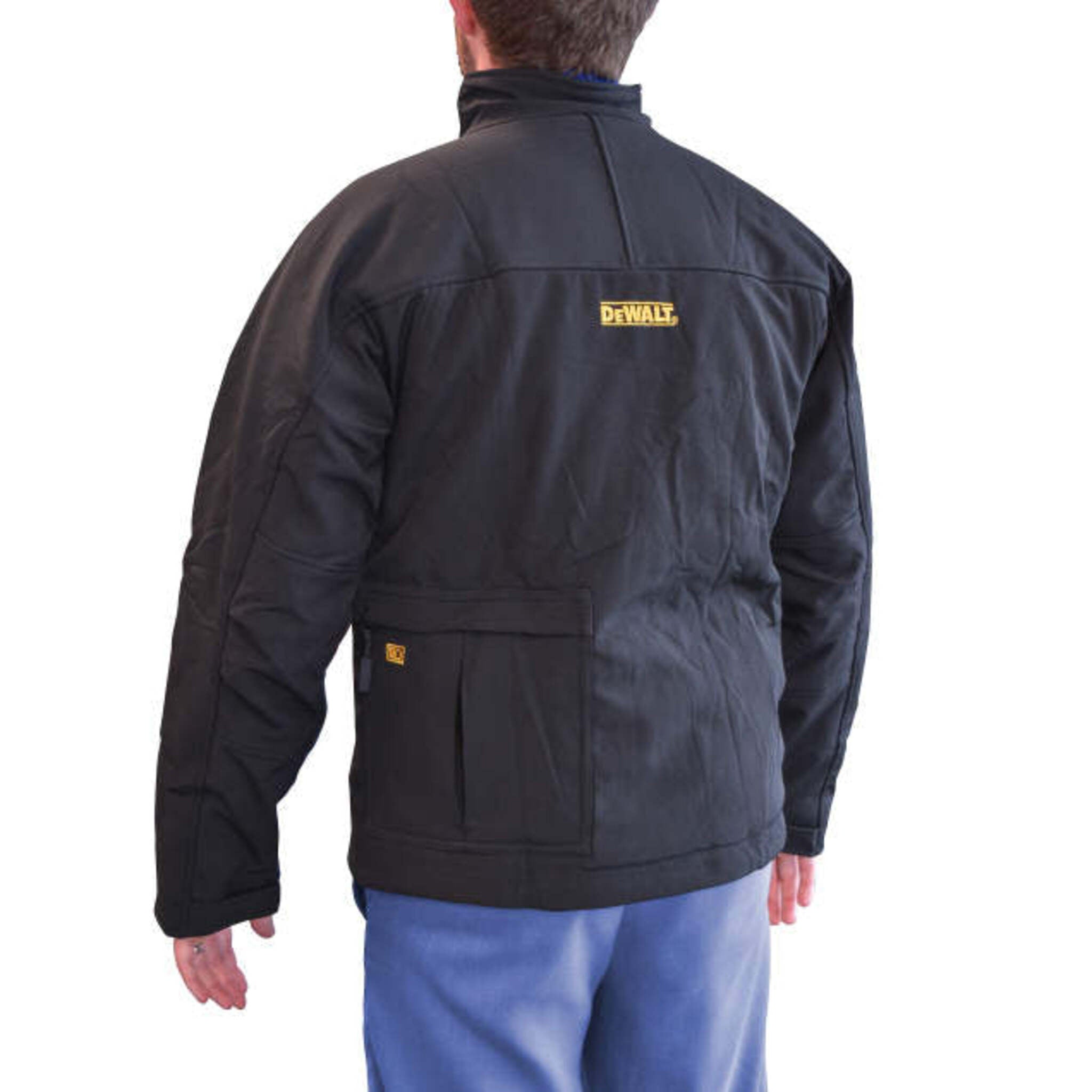 DEWALT® Men's Heated Fleece Lined Soft Shell Jacket with Battery – 5 Heating Zones, Water & Wind Resistant, Adjustable Fit, 5 Pockets | Sizes S-3XL | Perfect for Outdoor Work, Winter Sports & Cold Weather Activities