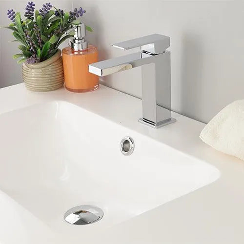 Premium Bathroom Sink Faucet B11123X - Modern Waterfall Spout Design for Vanity & Powder Room - Perfect for Home Renovation & Guest Bathroom Upgrade