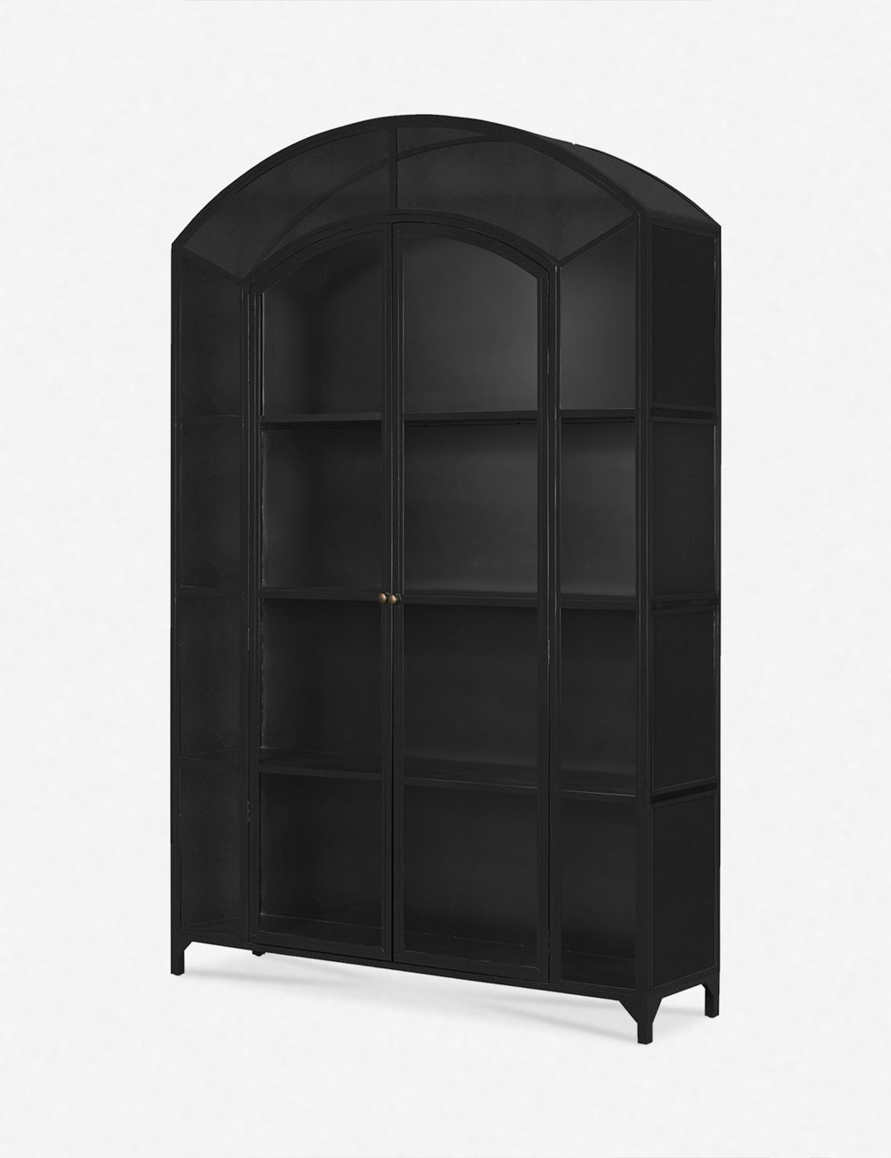 Cressida Wide Curio Cabinet - Glass Display Cabinet with LED Lights for Collectibles & Antiques - Perfect for Living Room, Dining Room, or Office Decor