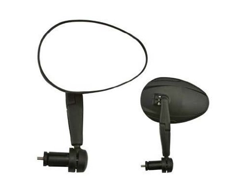Black Bike Mirror Set - 2290b - 2 Pack Universal Bicycle Mirrors for Safety & Visibility - Perfect for Road Bikes, Mountain Bikes & Commuting