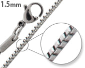 1.5mm Stainless Steel Box Chain Necklace for Women & Men - Durable, Hypoallergenic Jewelry for Everyday Wear, Gifts & Layering