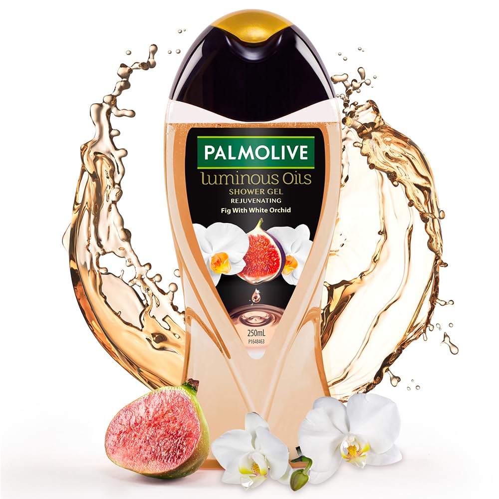 Palmolive Luminous Oil Rejuvenating Body Wash - 250ml | 100% Natural Fig Oil & White Orchid Extracts for Soft, Radiant Skin | PH Balanced | Paraben & Silicone Free | Hydrating & Nourishing for Daily Shower & Spa Experience