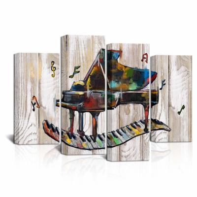 The Melody of Colors: A Story of Vintage Piano Canvas Wall Art
