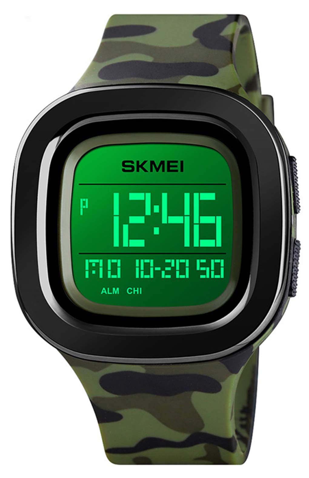 Men's Digital Sports Watch - Waterproof Square Chronograph with Countdown, Alarm & Multifunction for Outdoor Activities, Running, Hiking & Fitness Tracking