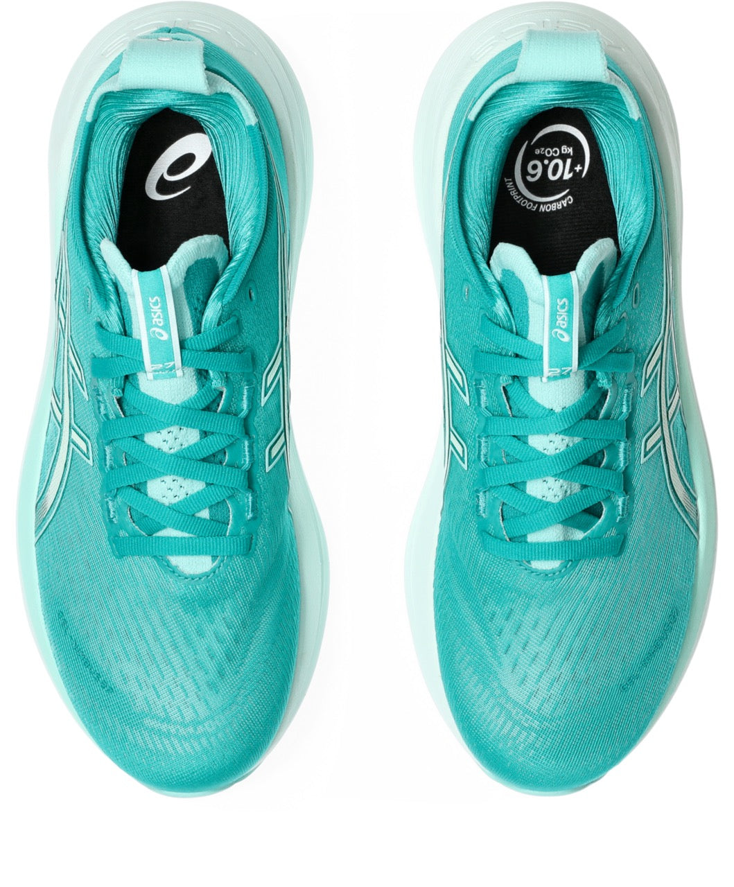ASICS Women's Gel-Nimbus 27 Running Shoes - Wave Teal/Illuminate - Cushioned Road Running Shoes for Women - Perfect for Marathon Training & Daily Jogging